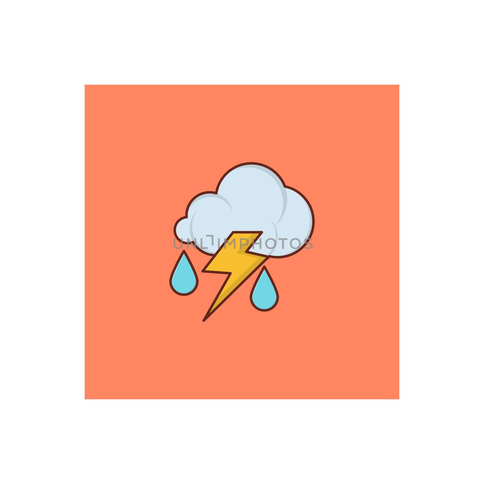 climate vector flat colour icon