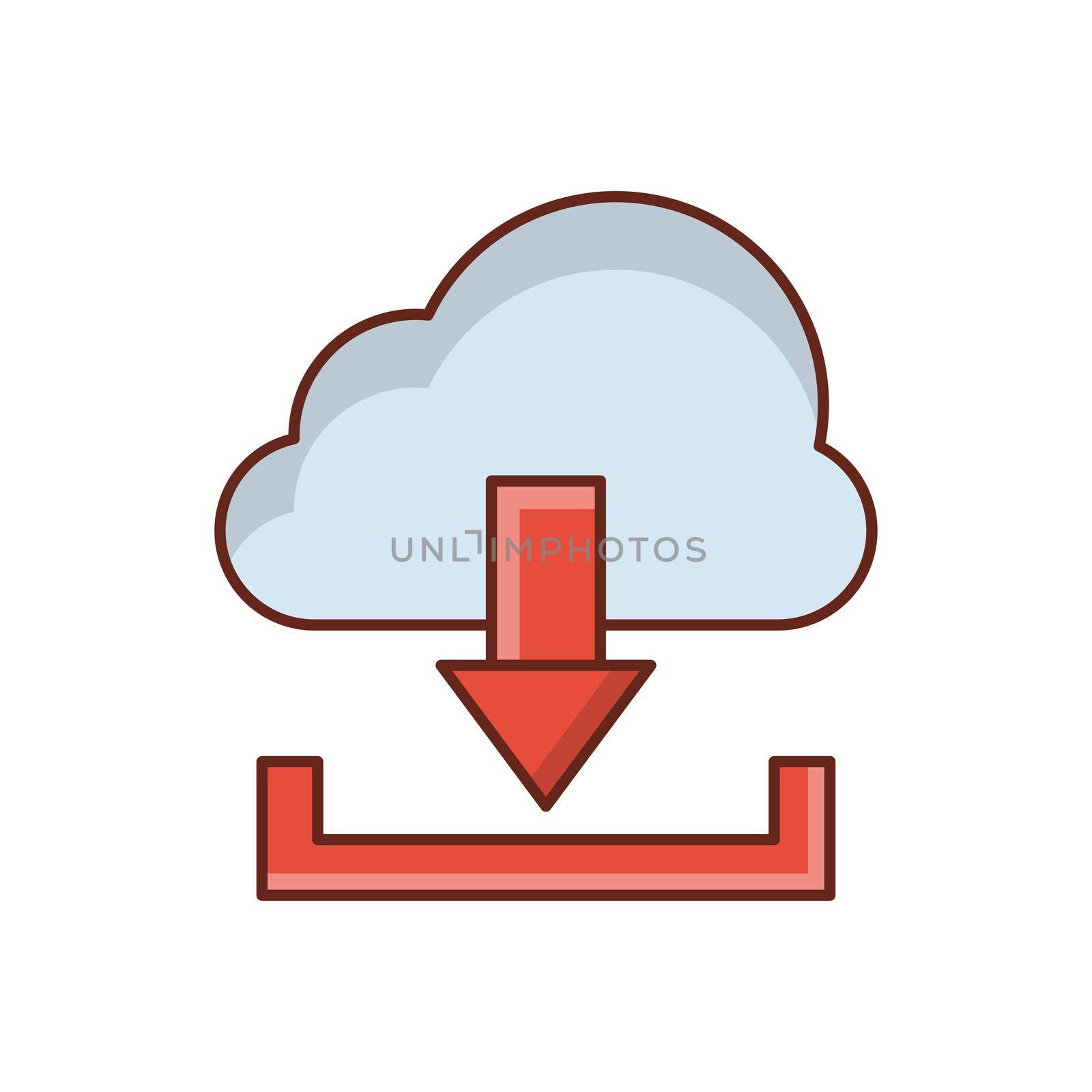 cloud Vector illustration on a transparent background. Premium quality symbols. Vector Line Flat color icon for concept and graphic design.