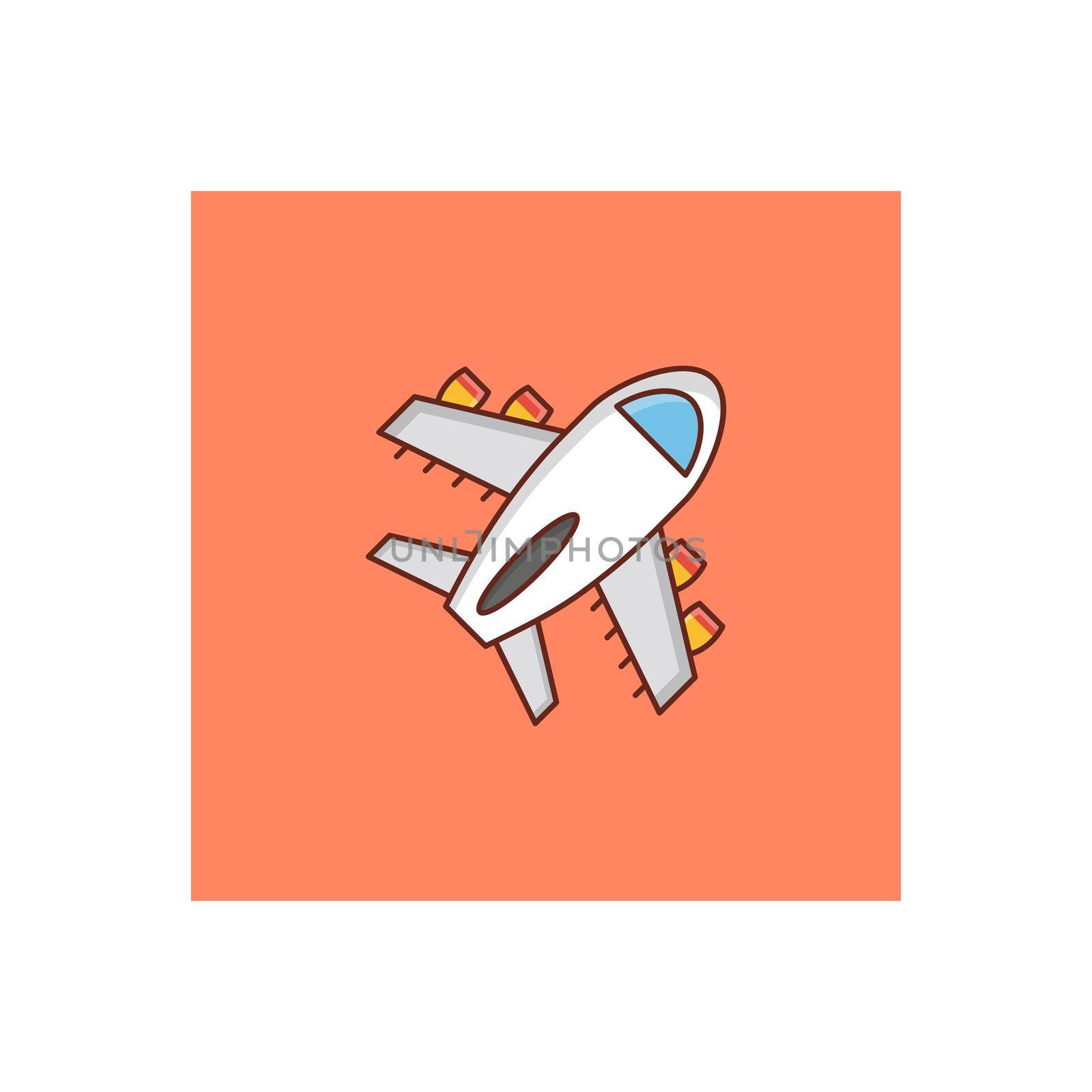 flight Vector illustration on a transparent background. Premium quality symbols. Vector Line Flat color icon for concept and graphic design.