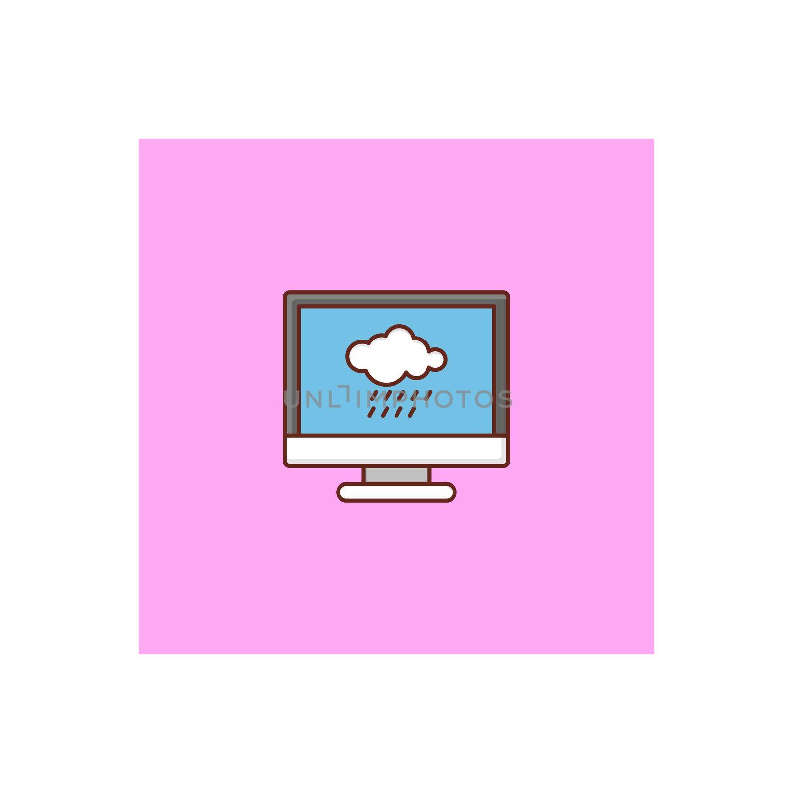 climate vector flat colour icon