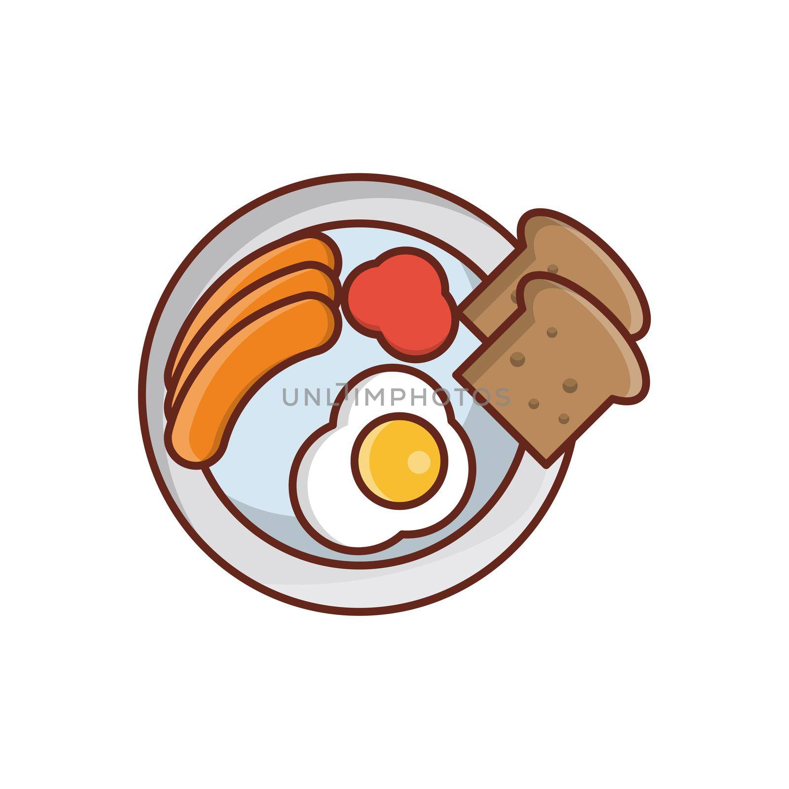 bread Vector illustration on a transparent background. Premium quality symbols. Vector Line Flat color icon for concept and graphic design.