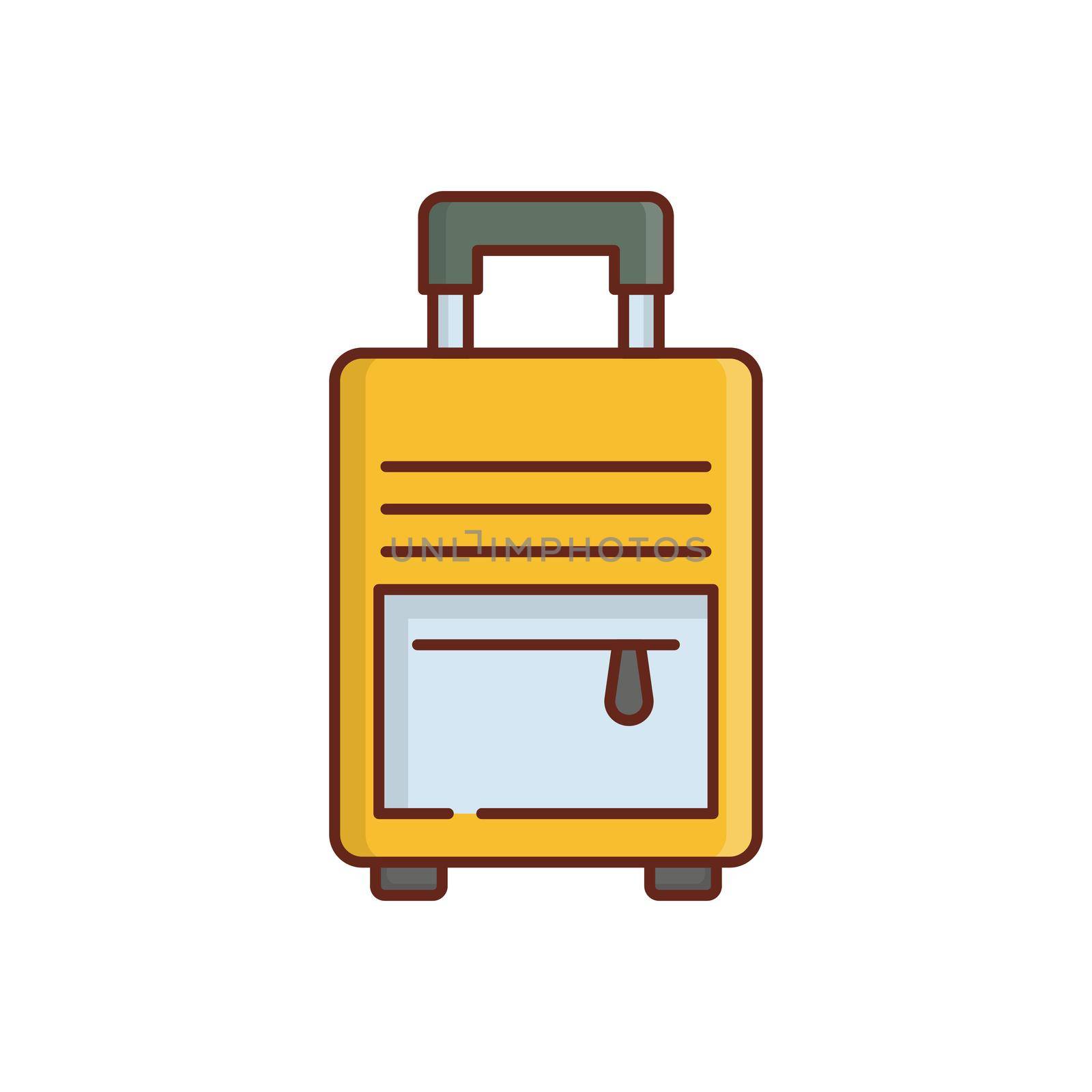 baggage Vector illustration on a transparent background. Premium quality symbols. Vector Line Flat color  icon for concept and graphic design.