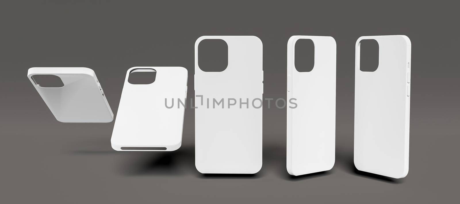 set of mockups of modern mobile phone case by asolano