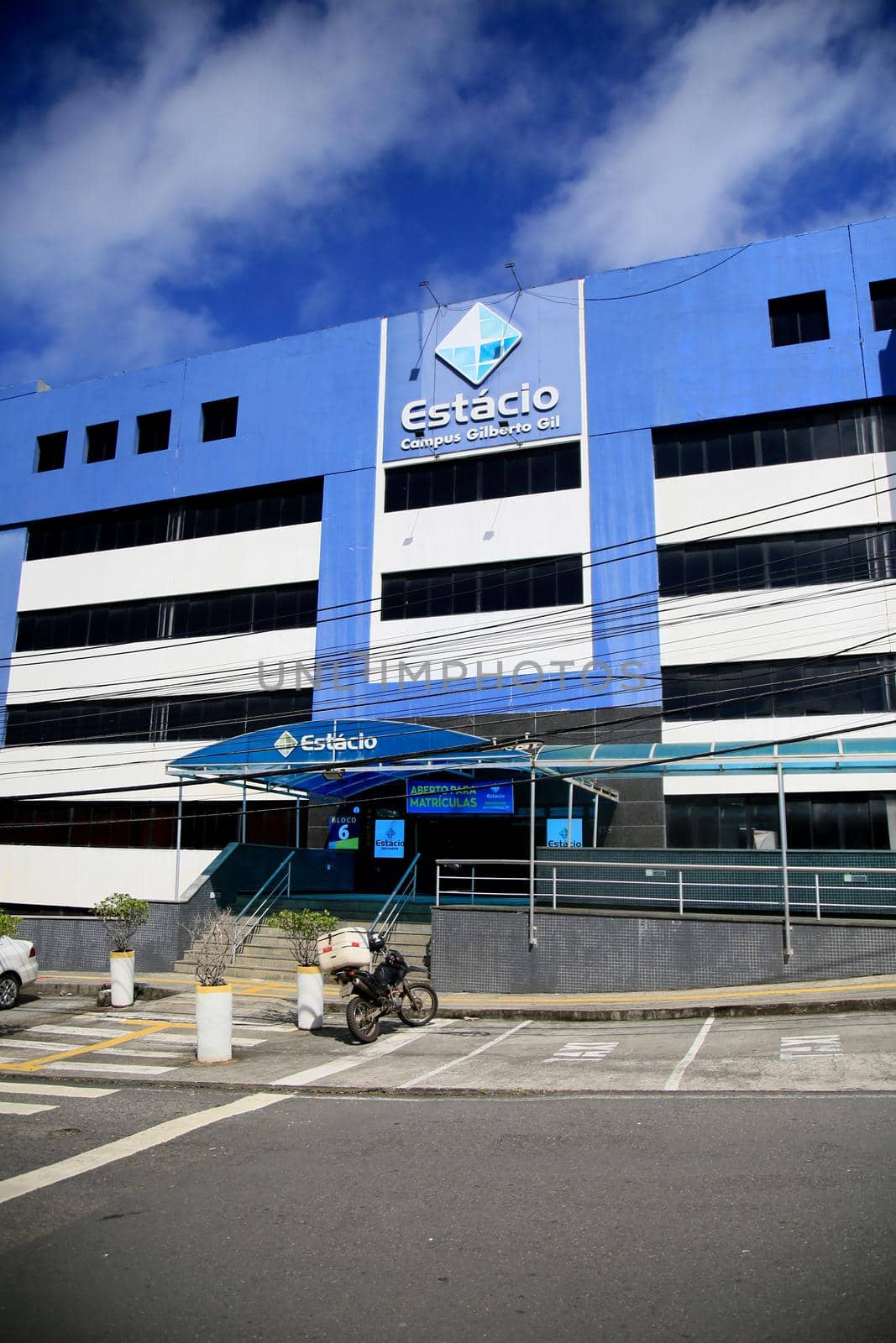 salvador, bahia, brazil - july 20, 2021: facade of the Estacio University - FIB - in the Stiep neighborhood in the city of Salvador.