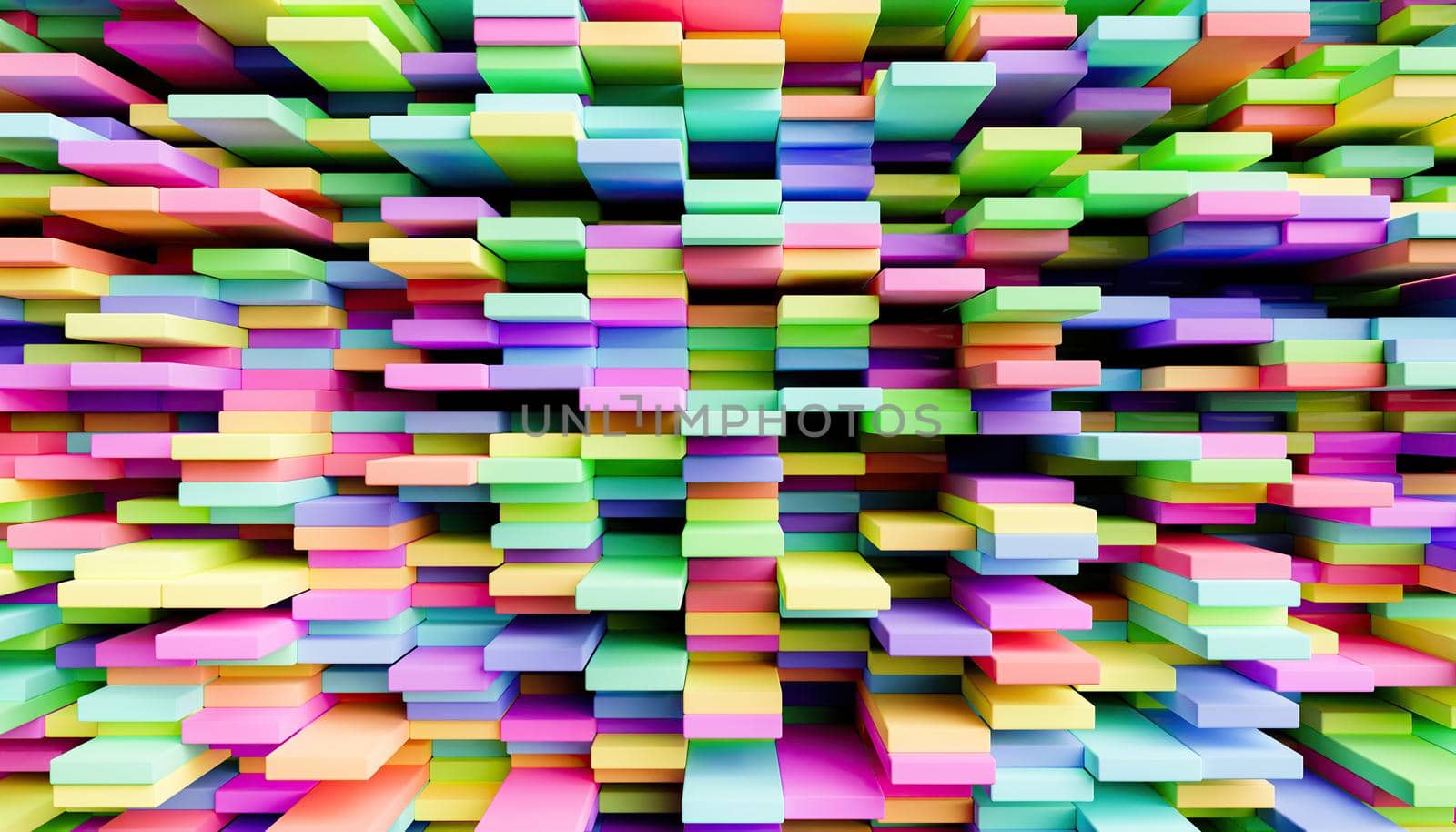 abstract background of cluttered colored blocks by asolano