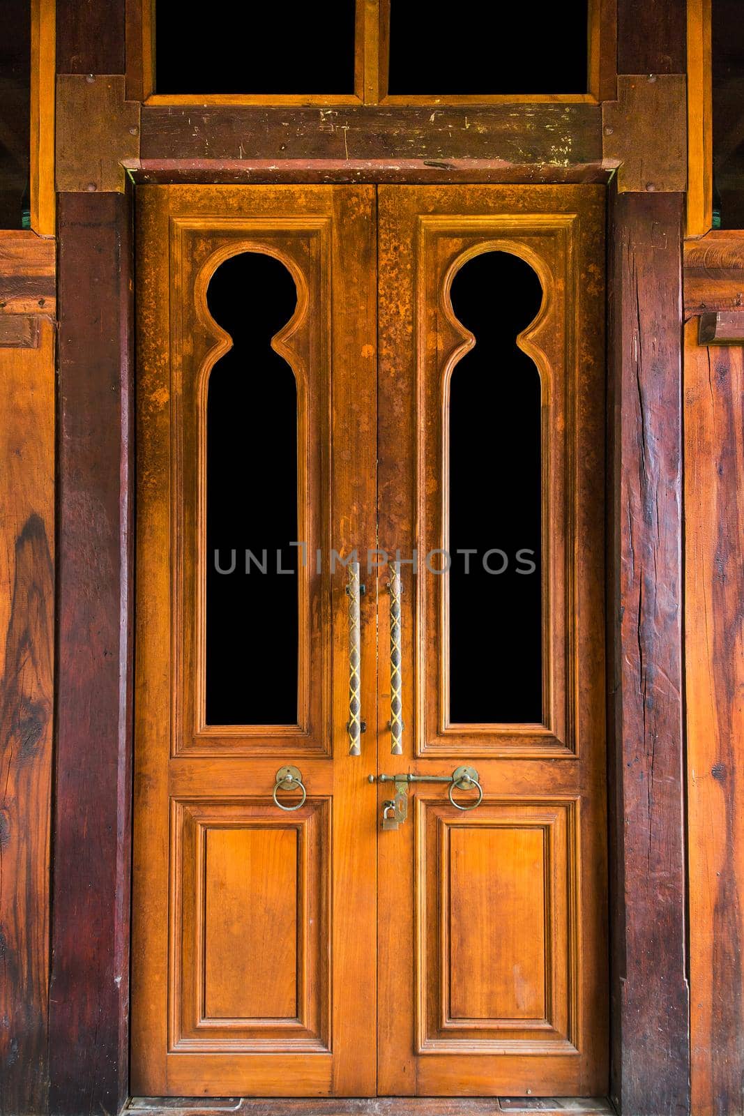Old wooden door by titipong