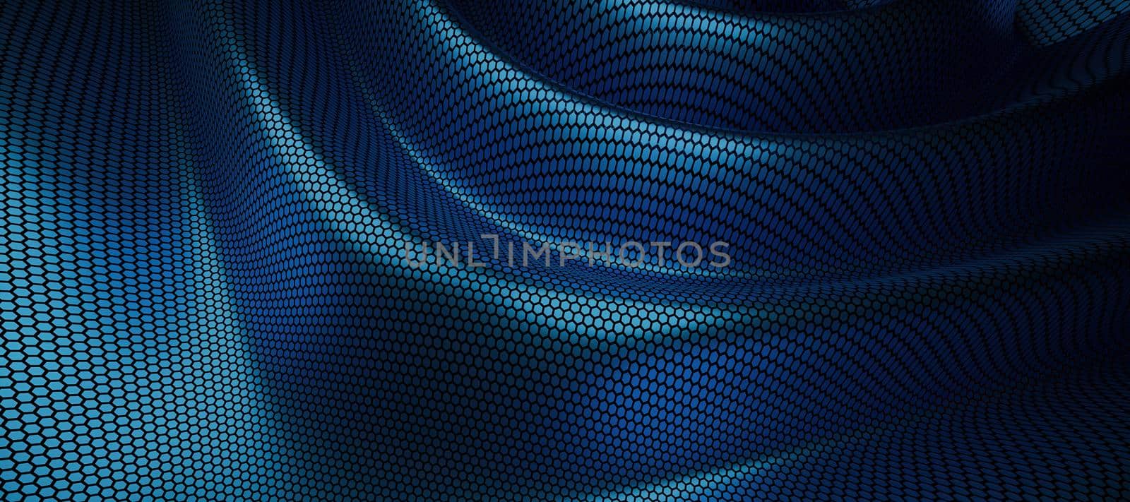 abstract background of wavy hexagons by asolano