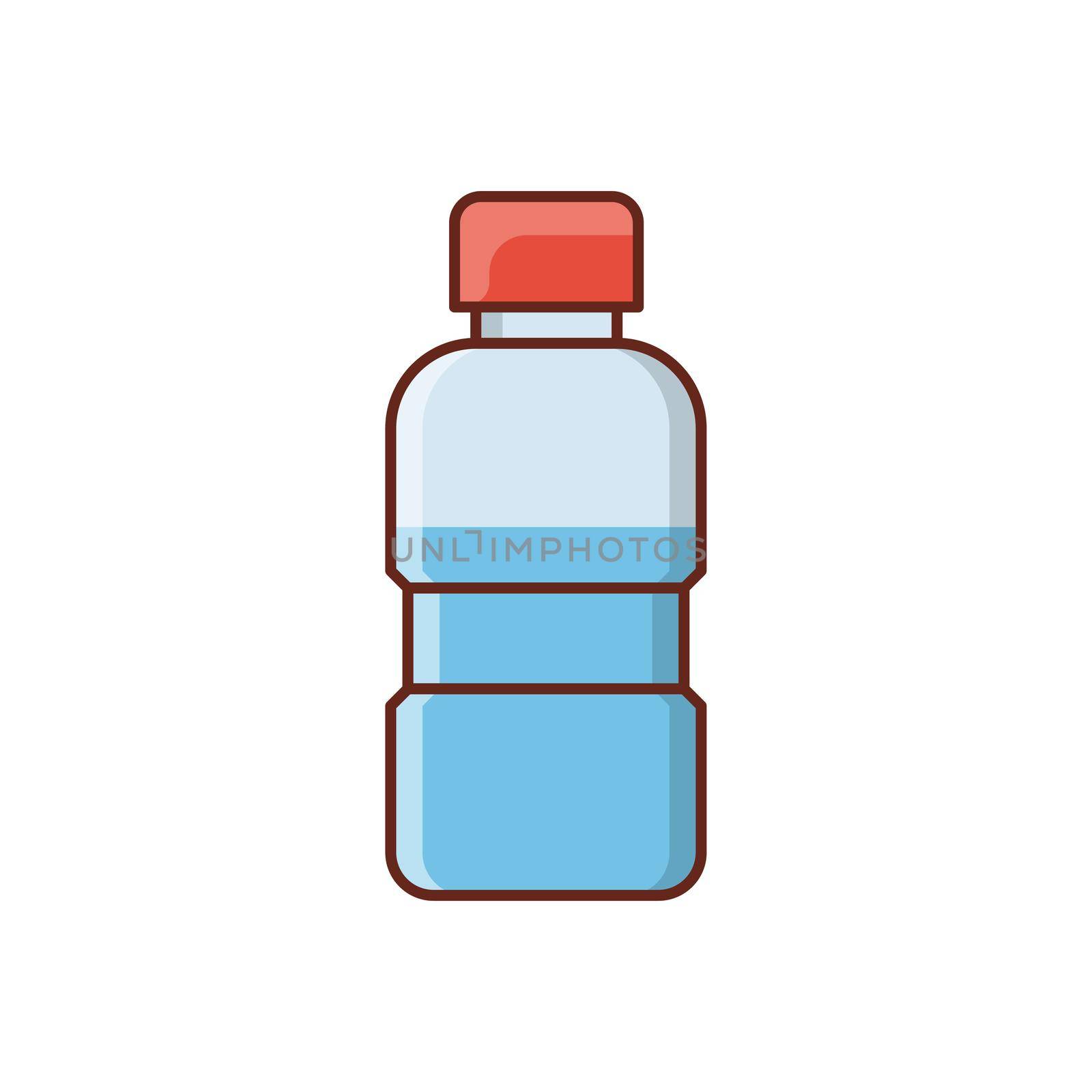 bottle Vector illustration on a transparent background. Premium quality symbols. Vector Line Flat color  icon for concept and graphic design.