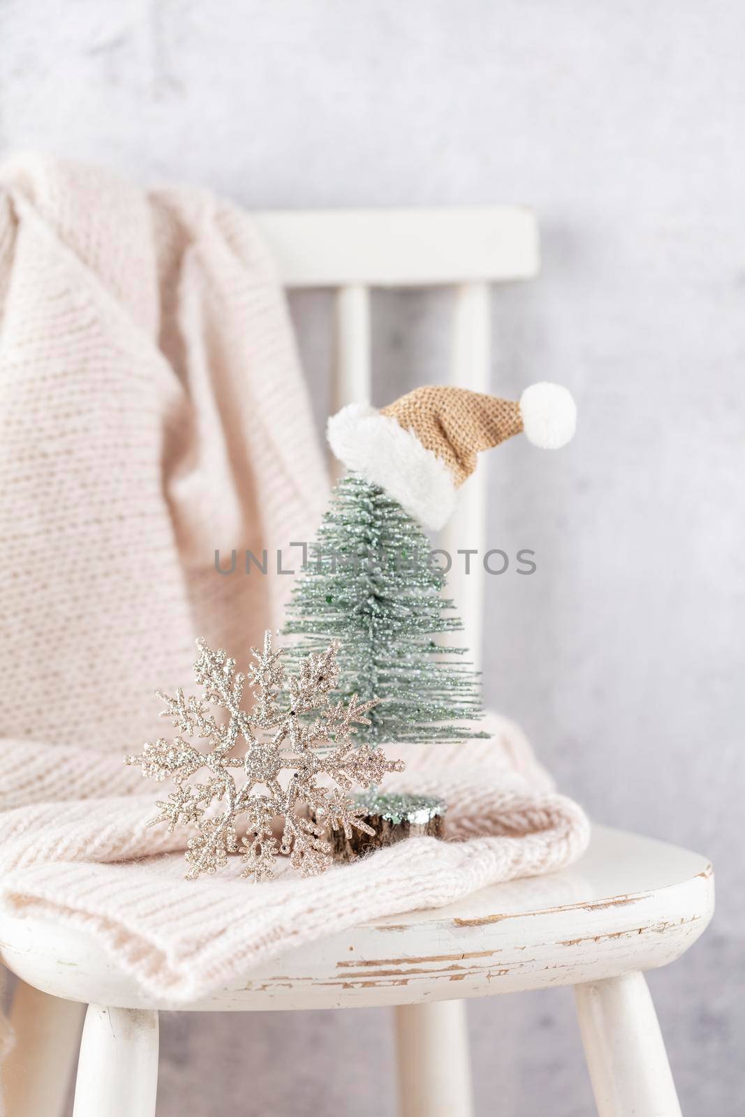 Christmas Decoration, And Wooden Chair. by gitusik
