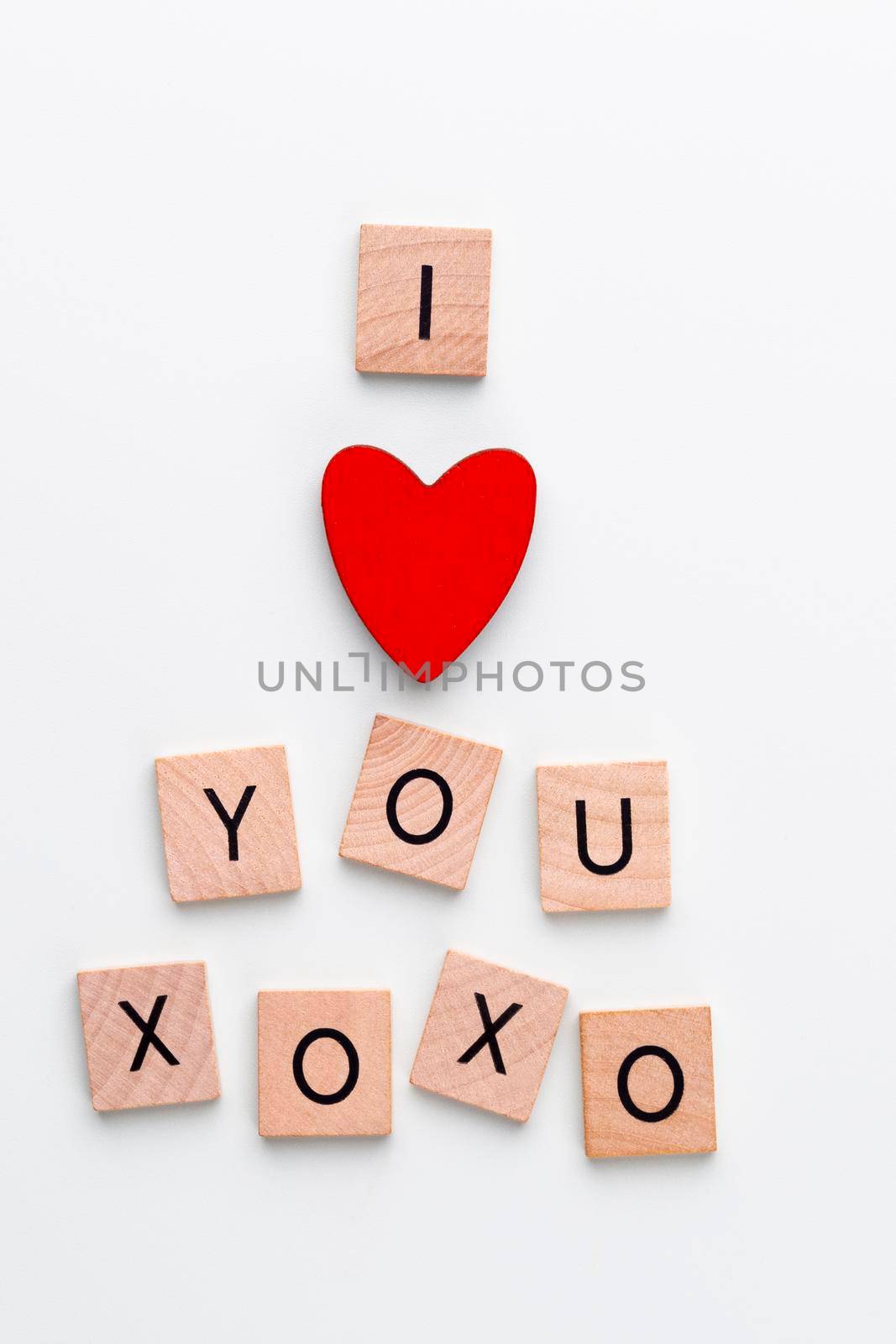 Wooden blocks in a pastel board with the text end heart. by gitusik