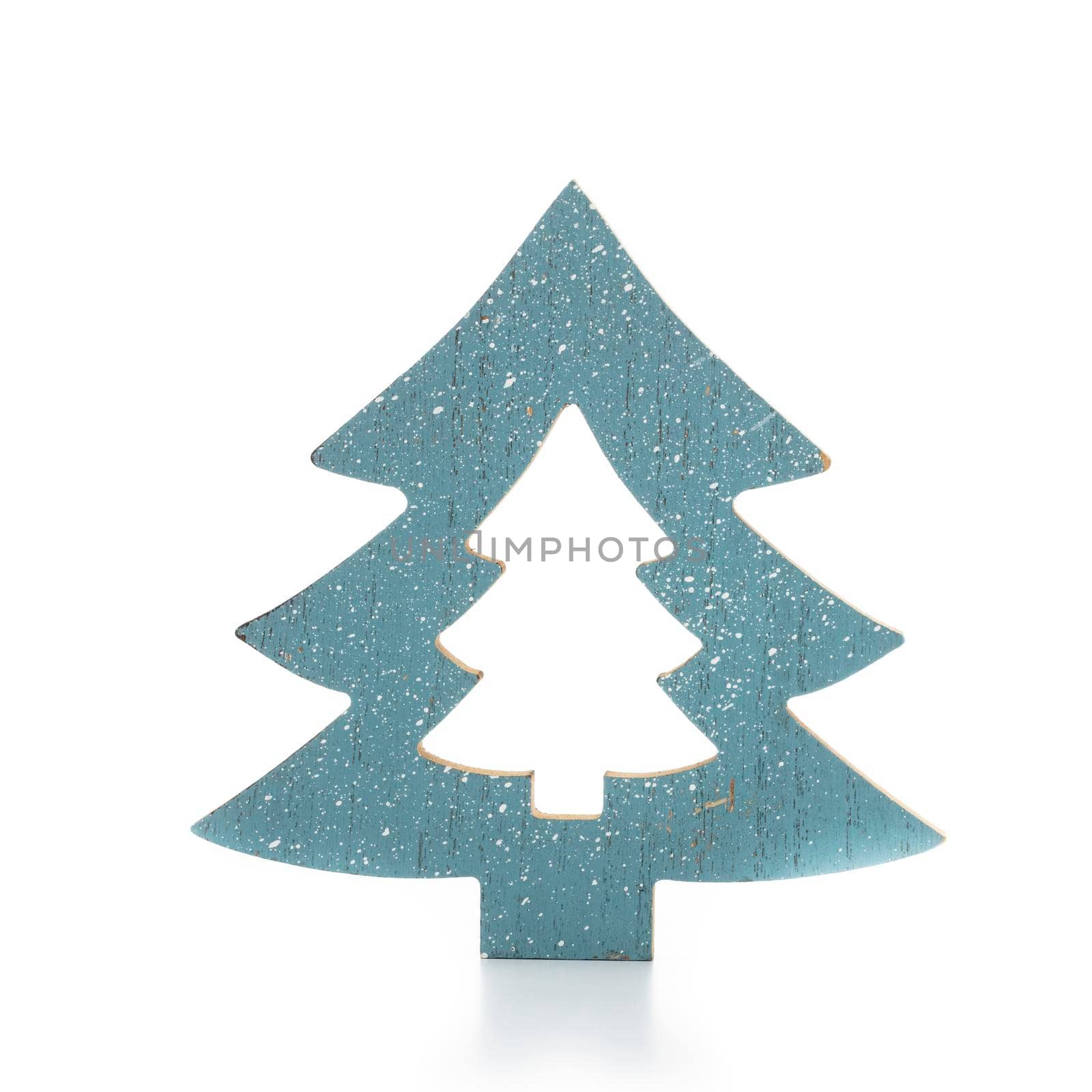 Christmas tree isolated on a white background.