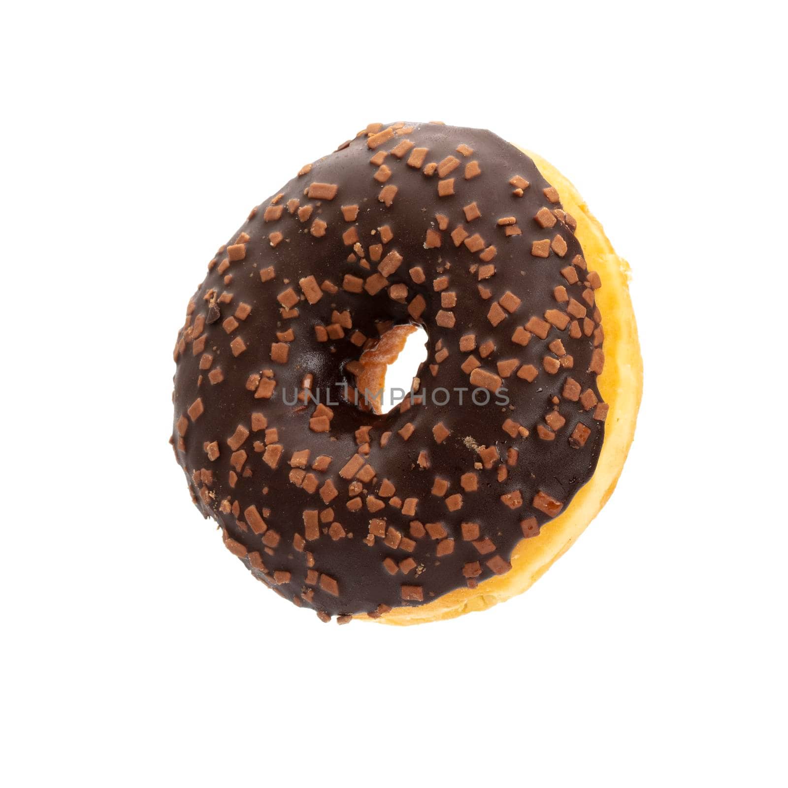 Donut isolated on a white background.