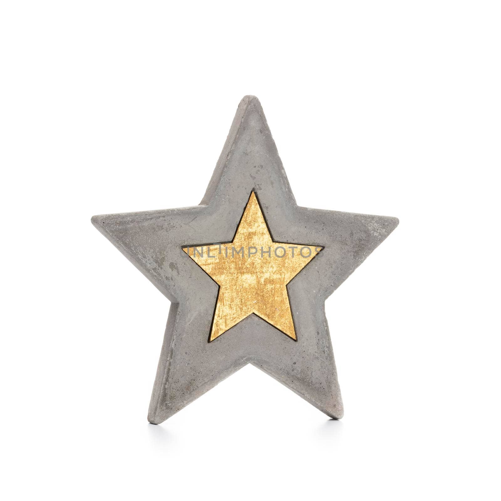 Christmas star isolated on a white background. by gitusik