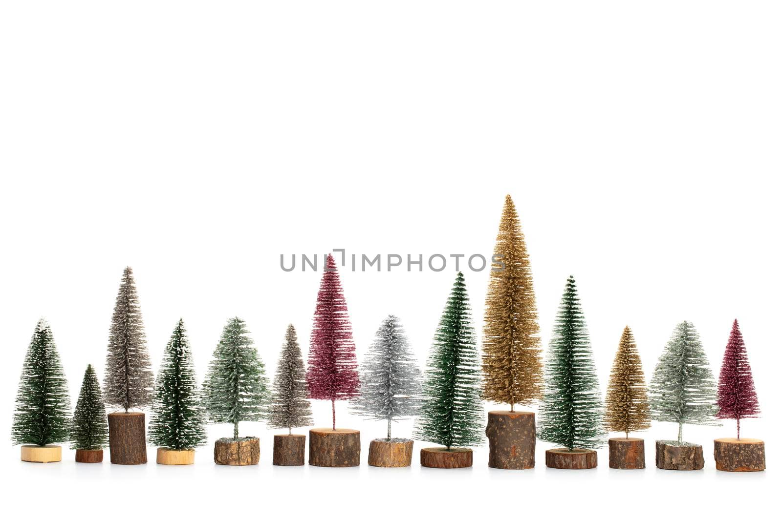 Christmas tree isolated on a white background.