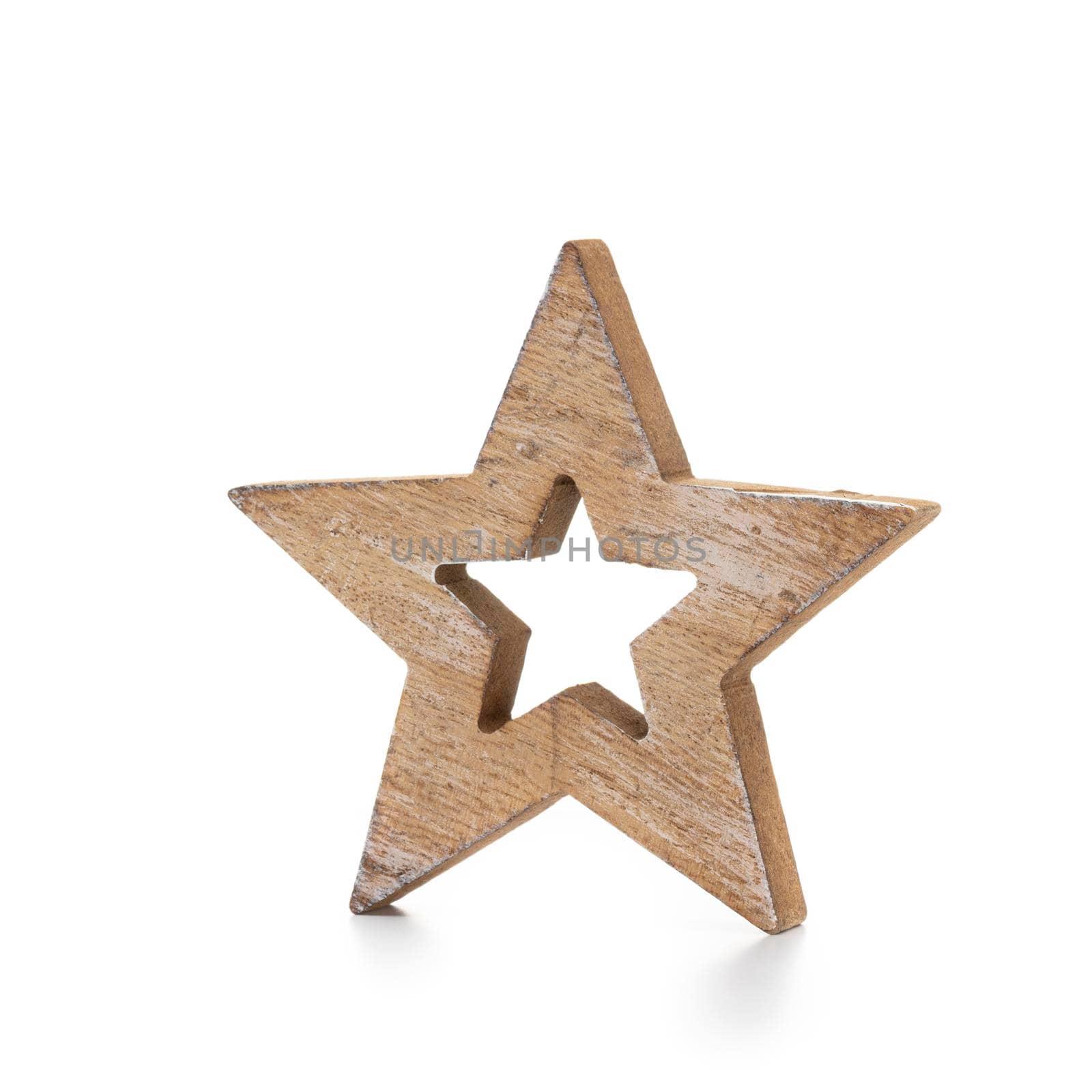 Christmas star isolated on a white background. by gitusik