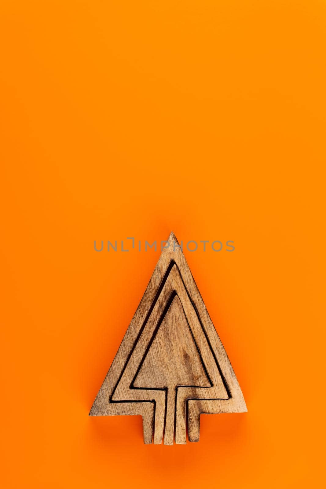 Christmas composition. Christmas decorations on orange background. Flat lay, top view, copy space.