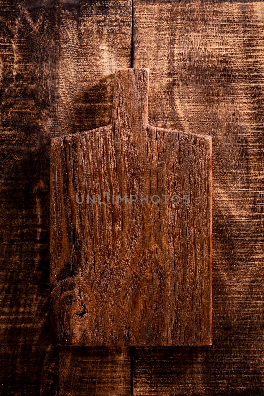 Empty cutting board Cutting Board on a old rustik table by gitusik