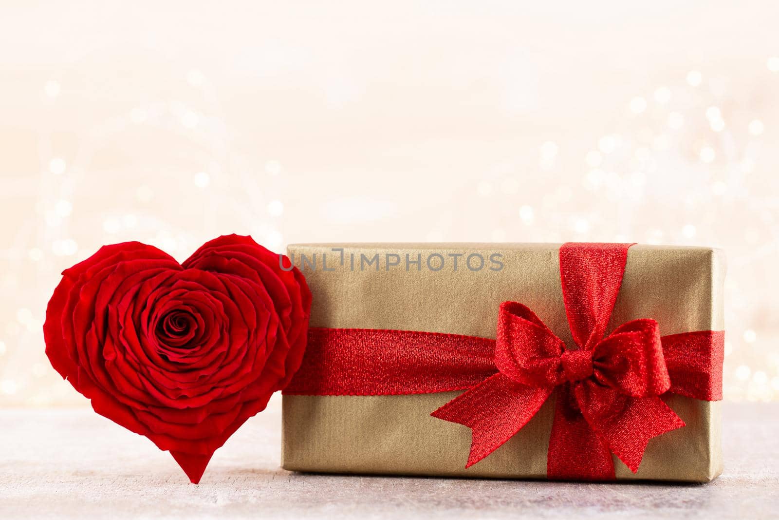 Red rose heart shaped. Valentine or Wedding background. by gitusik