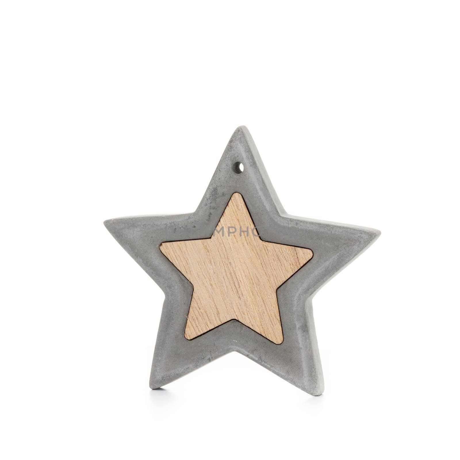 Christmas star isolated on a white background.
