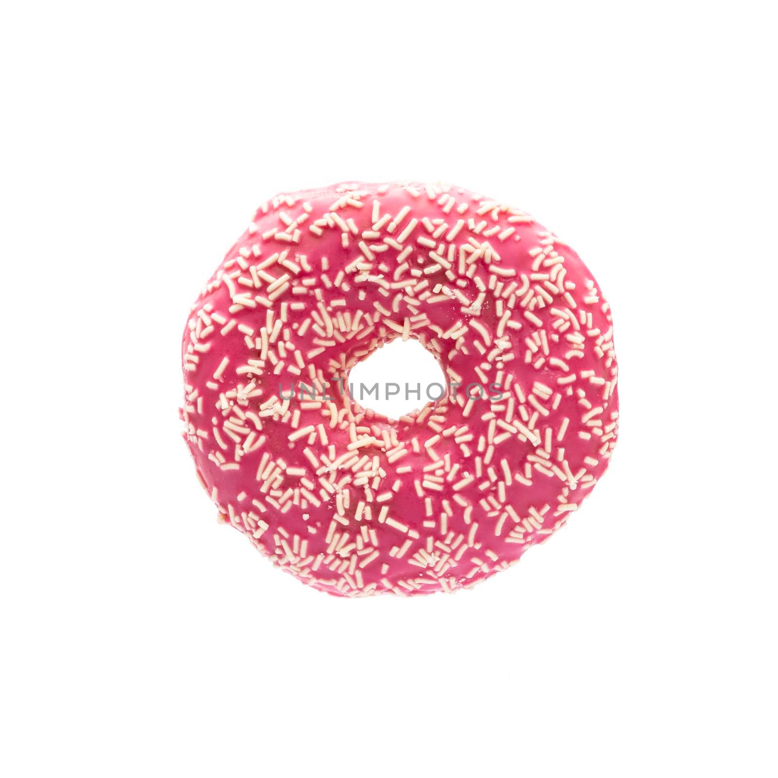 Donut isolated on a white background.