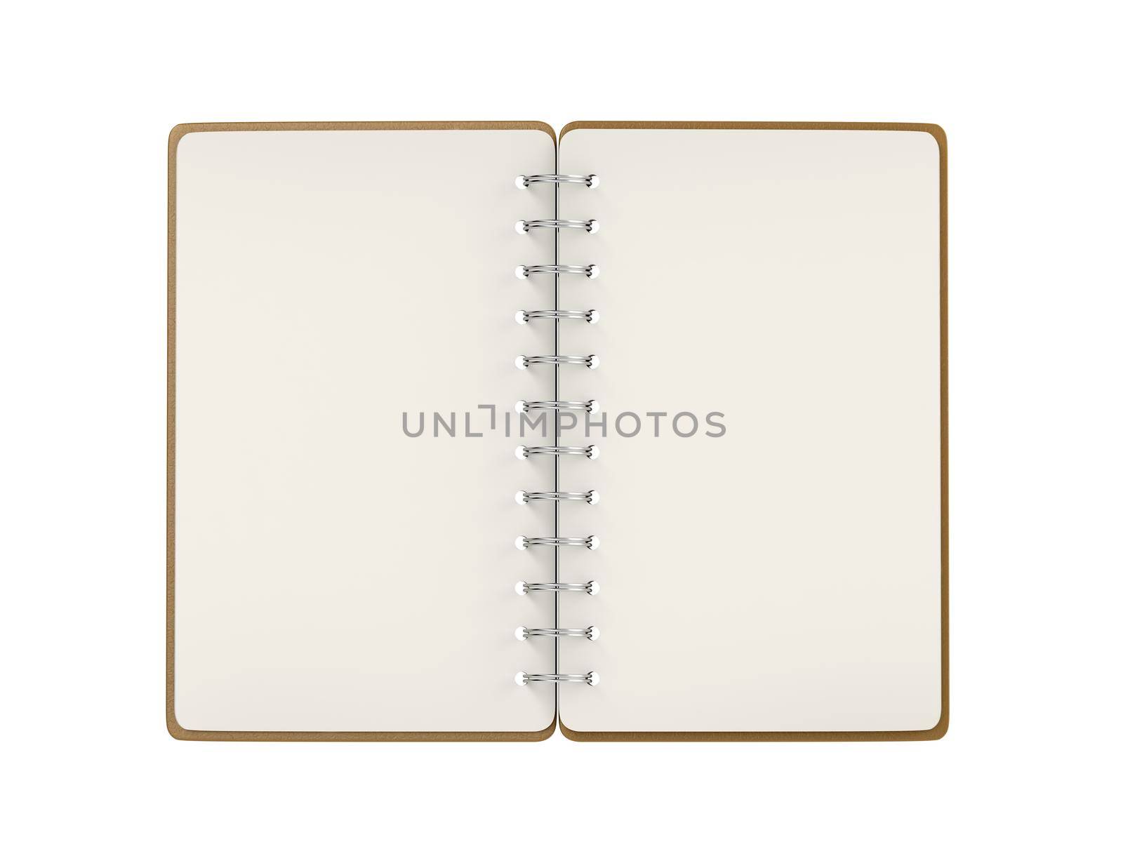 Blank notebook isolated on white background