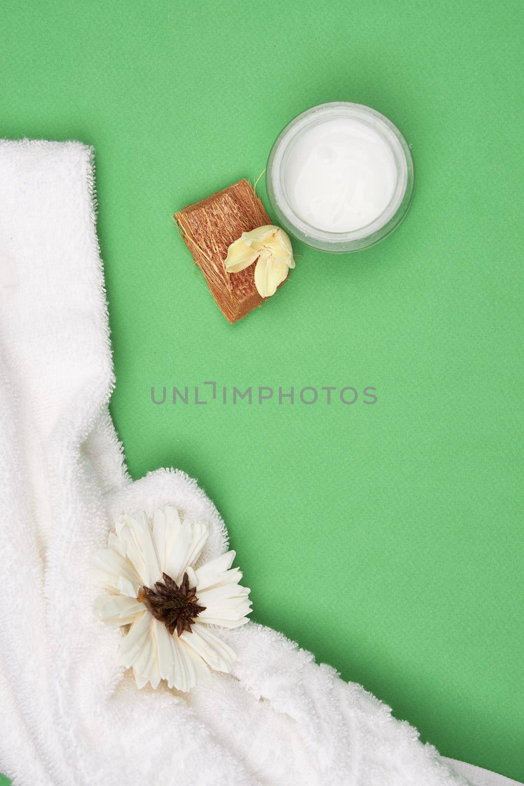 hygiene items skin care aromatherapy isolated background. High quality photo