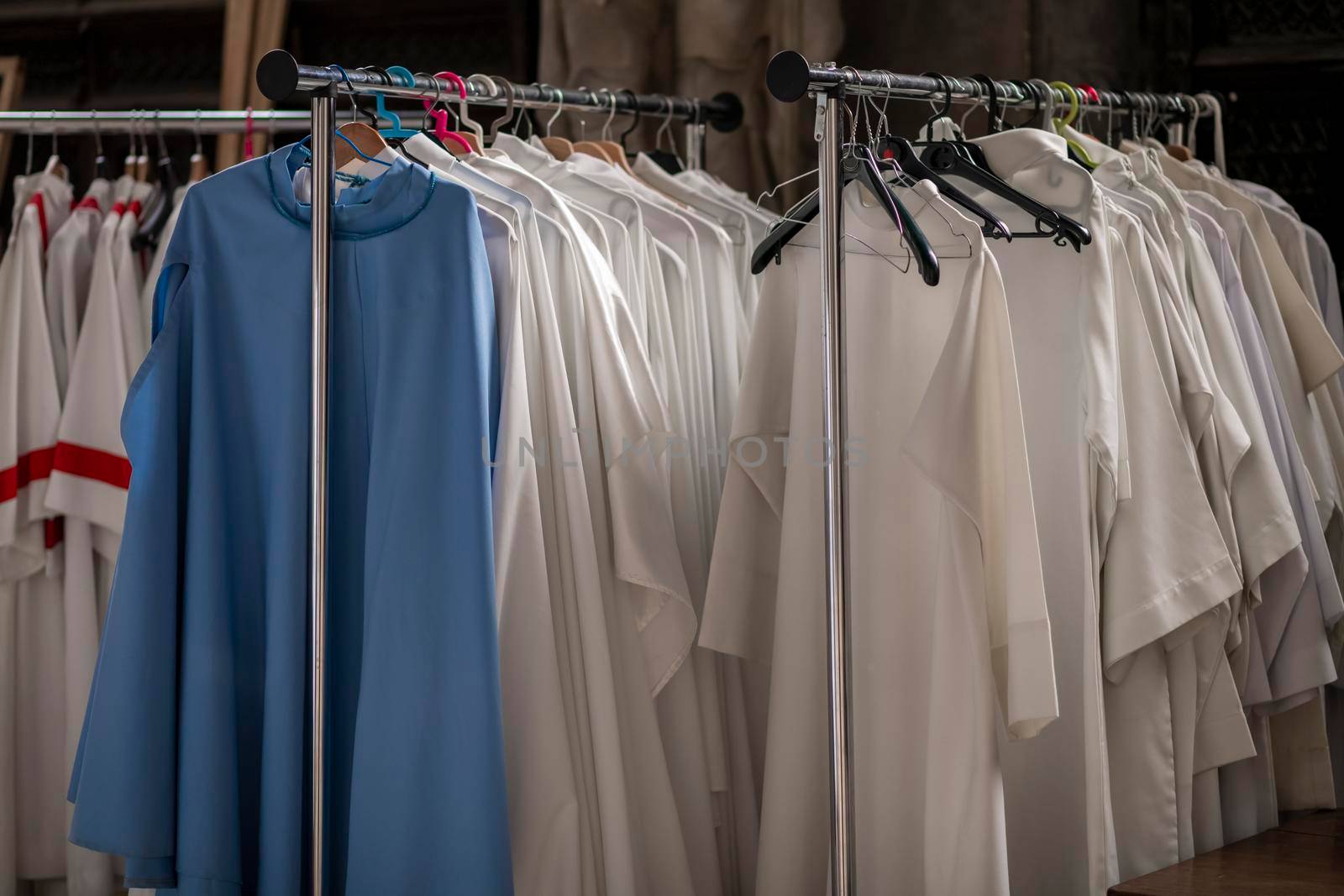 Chasubles or dress of the priest in a Catholic church