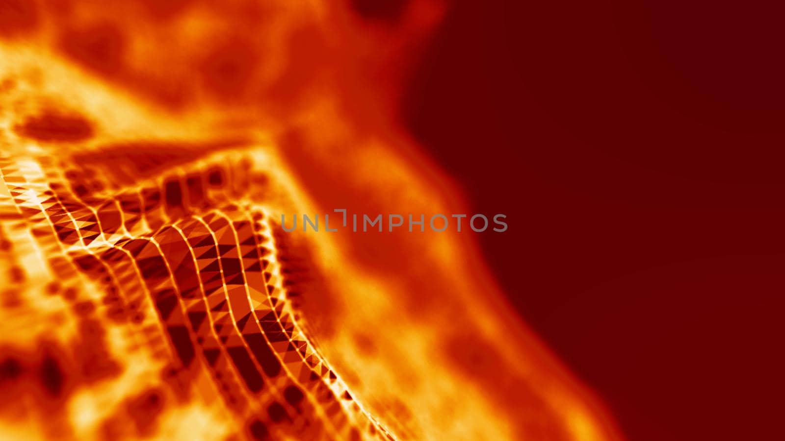 Abstract Fire red Geometrical Background ..Futuristic technology style. Neon Sign . Futuristic Technology HUD Element . Elegant Abstract background . Big data .