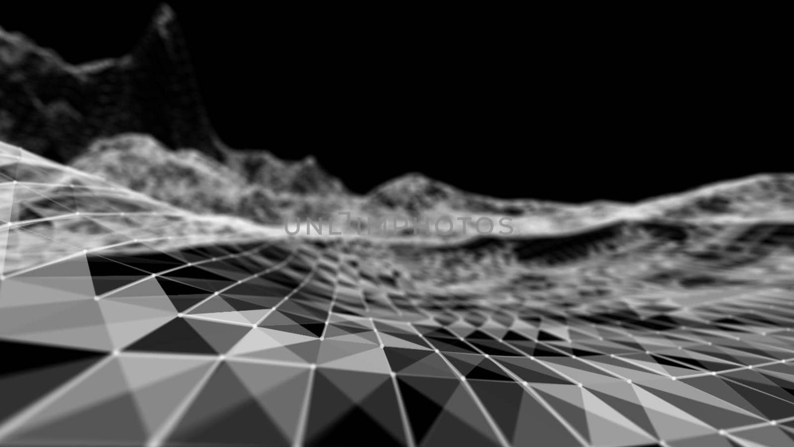 Abstract technology background. Background 3d grid.Cyber technology Ai tech wire network futuristic wireframe. Artificial intelligence . Cyber security background