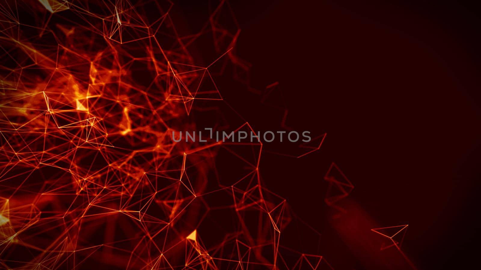 Abstract Fire red Geometrical Background ..Futuristic technology style. Neon Sign . HUD Element . Elegant . Big data visualization . by DmytroRazinkov