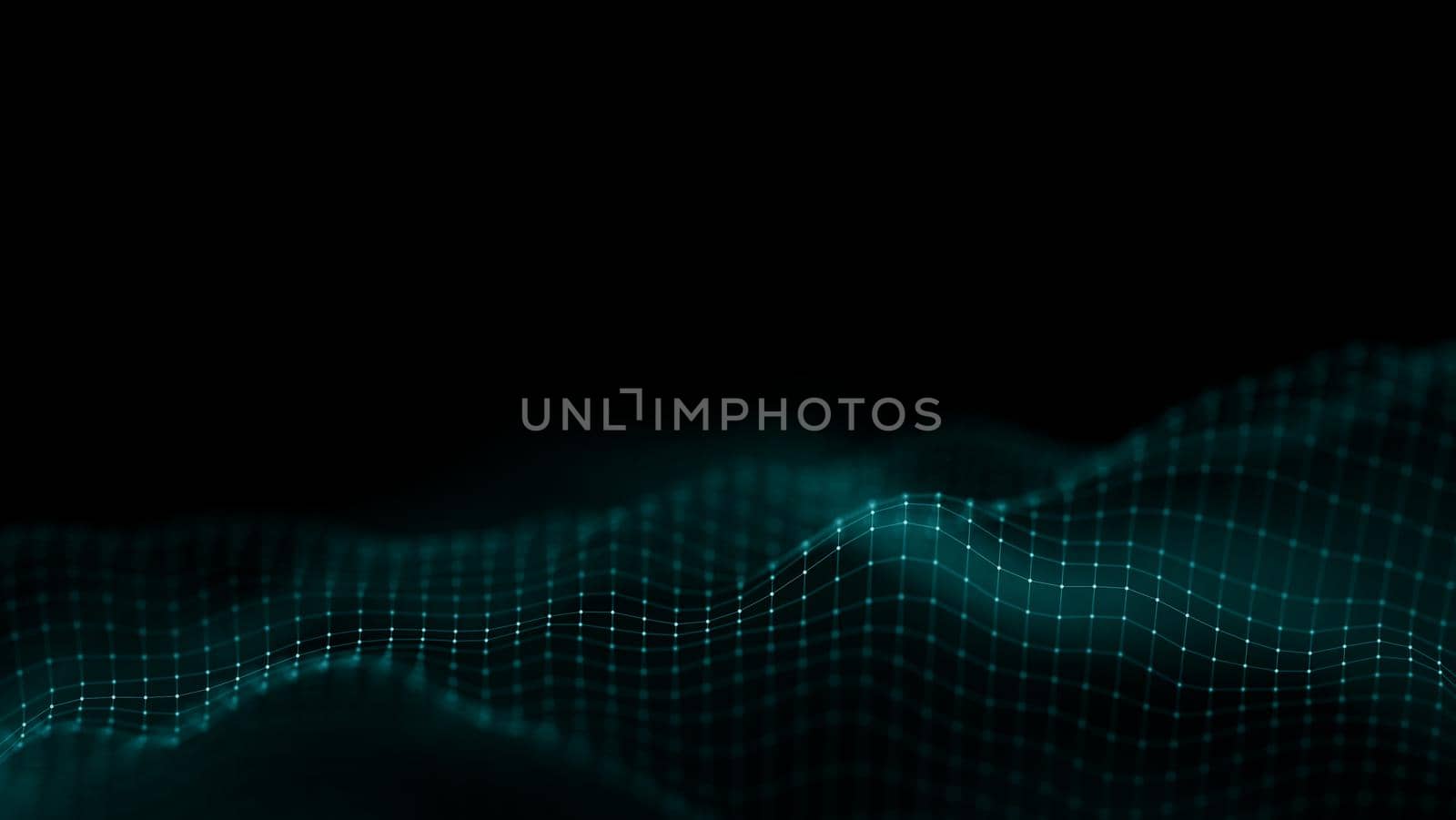 Music background. Big Data Particle Flow Visualisation. Science infographic futuristic illustration. Sound wave. Sound visualization by DmytroRazinkov