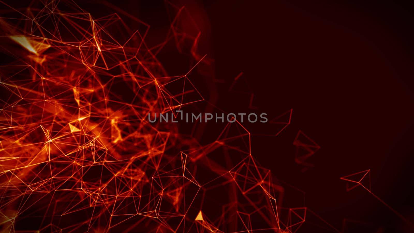 Abstract Fire red Geometrical Background ..Futuristic technology style. Neon Sign . Futuristic Technology HUD Element . Elegant Abstract background . Big data .