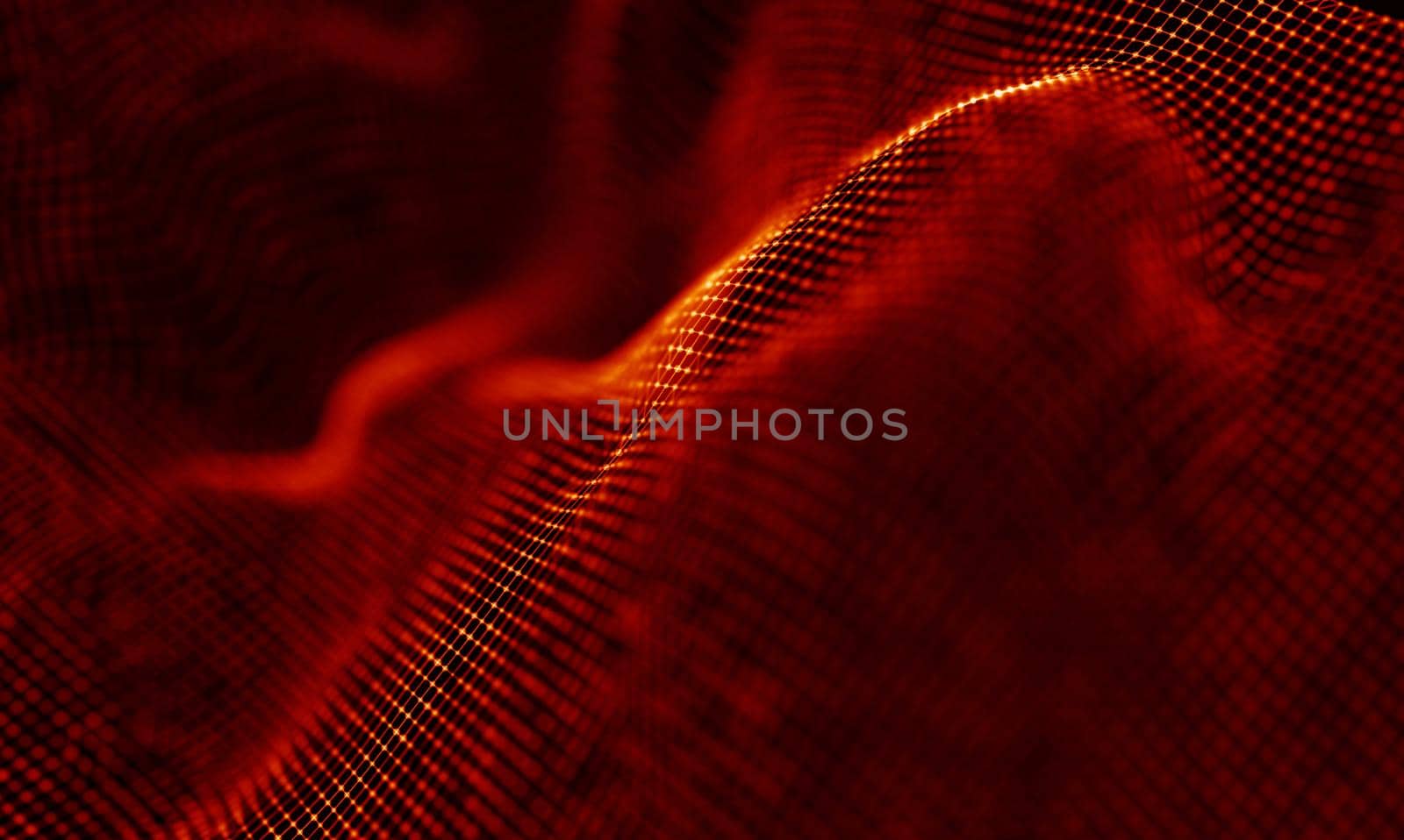 Abstract Red Geometrical Background . Connection structure. Science background. Futuristic Technology HUD Element . onnecting dots and lines . Big data visualization and Business . by DmytroRazinkov