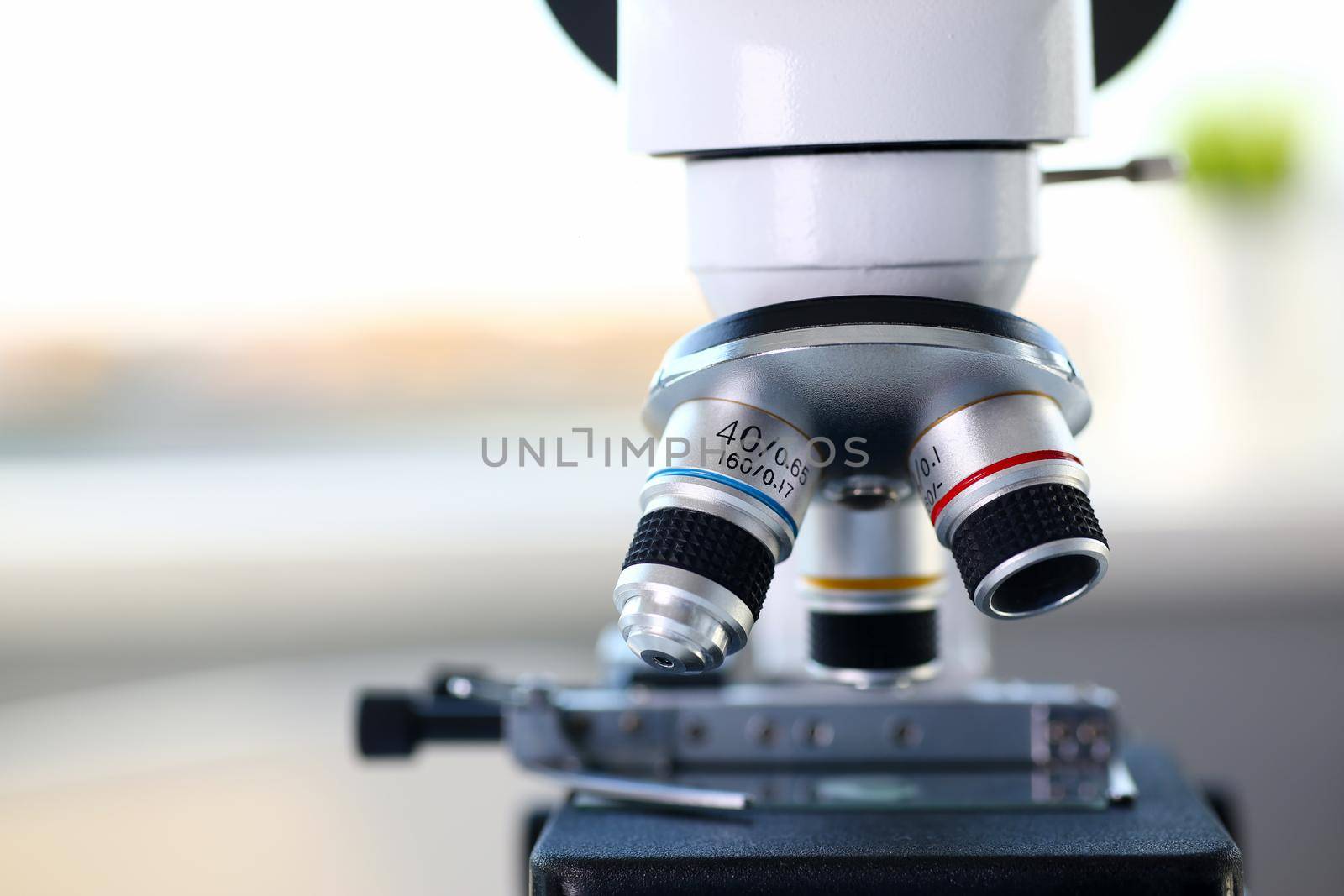 Head microscope on the background laboratory by kuprevich