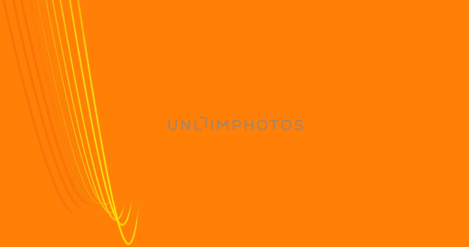 Abstract orange background with dynamic 3d lines. orange and yellow lines on an orange background. Modern autumn background, copy space.