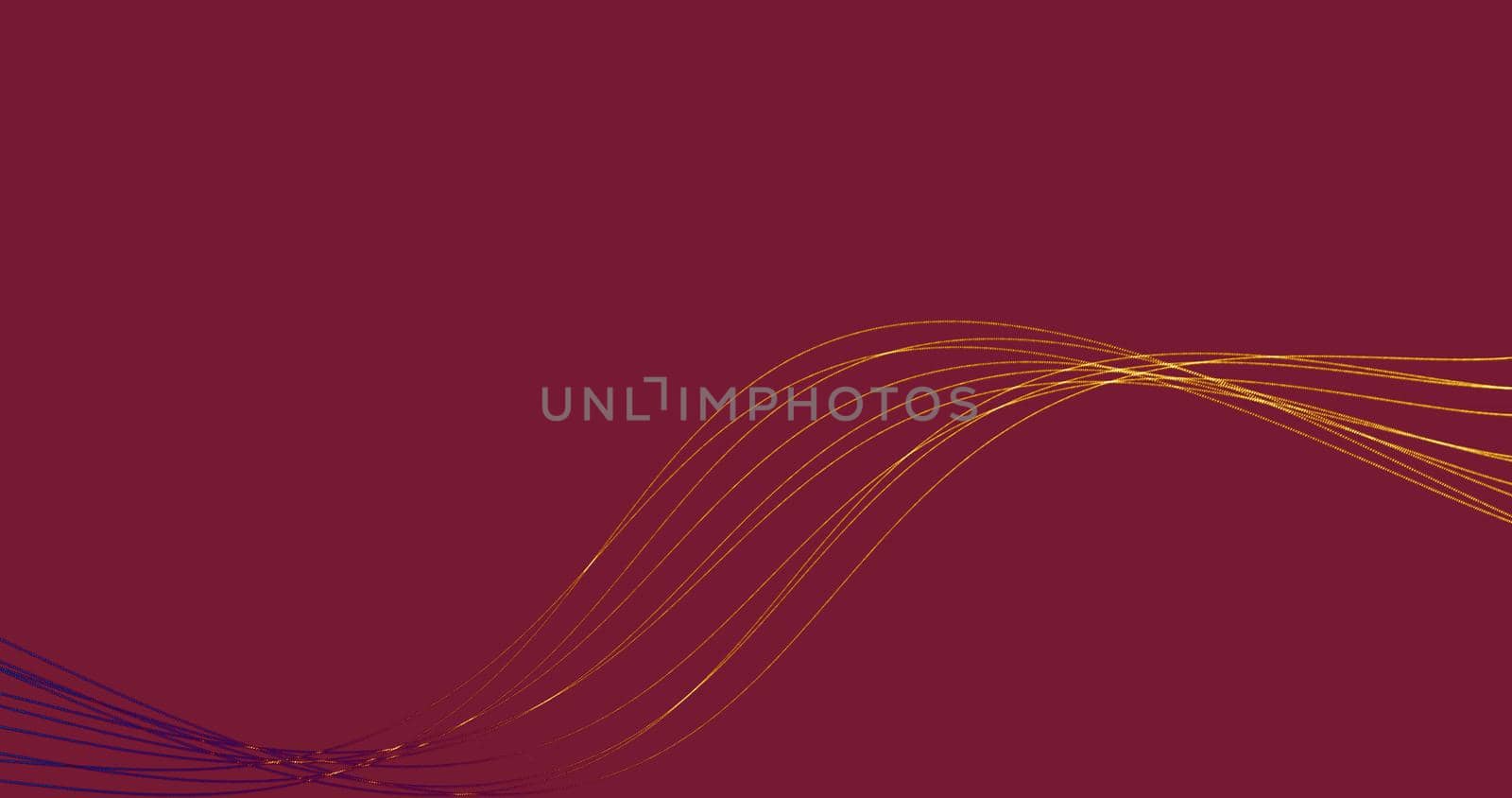 Abstract red background with dynamic 3d lines. orange and yellow lines on an red background. Modern autumn background, copy space.