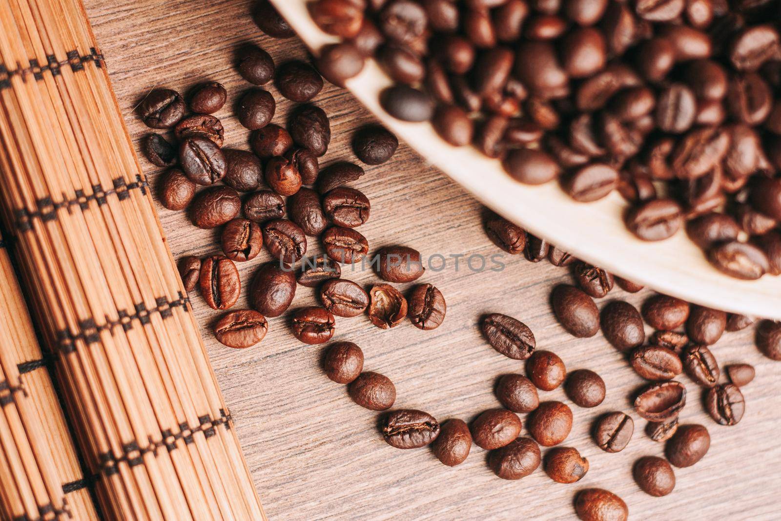 coffee beans gourmet latte pictures view from above by Vichizh