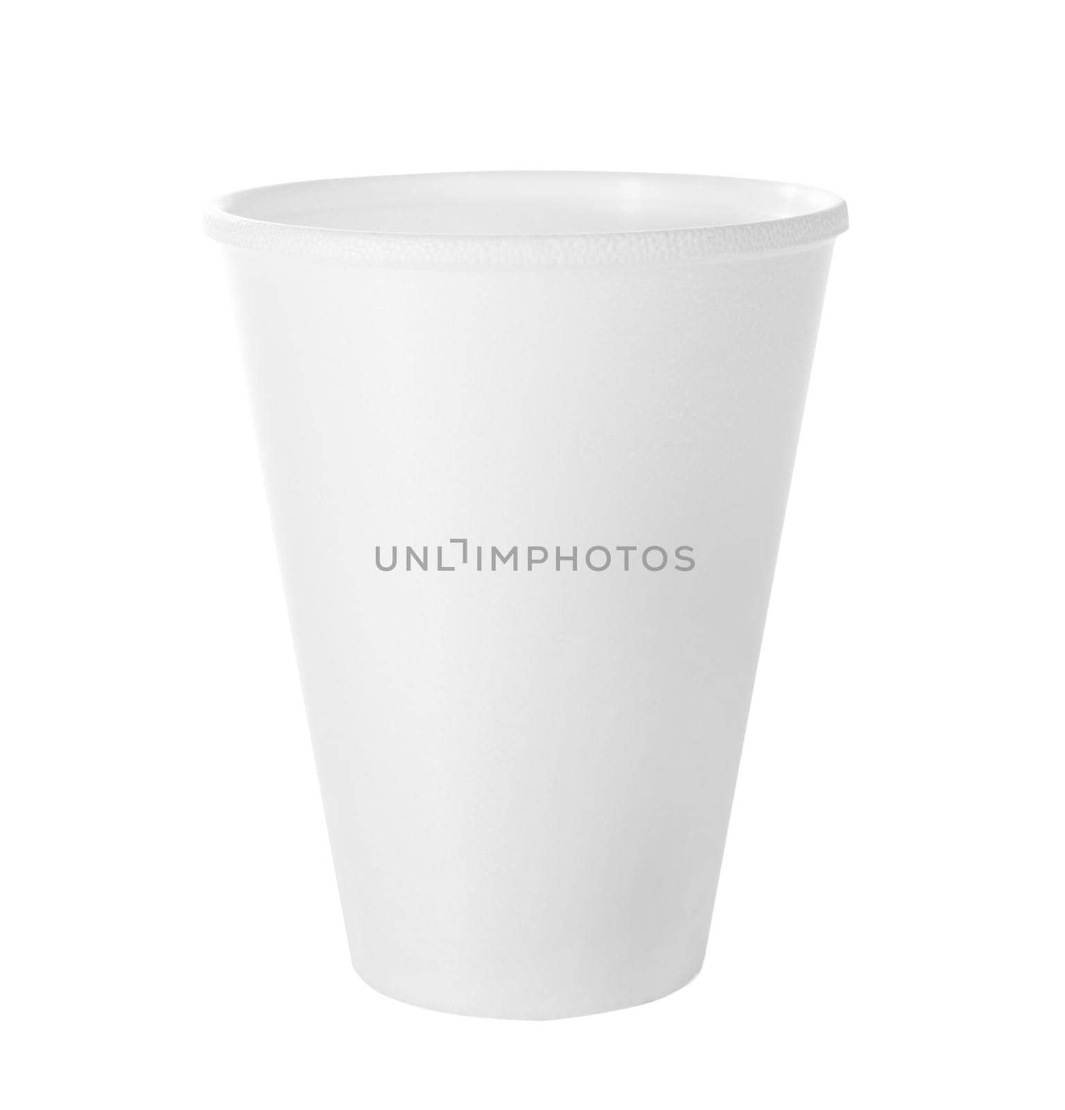 plastic cup isolated on white background