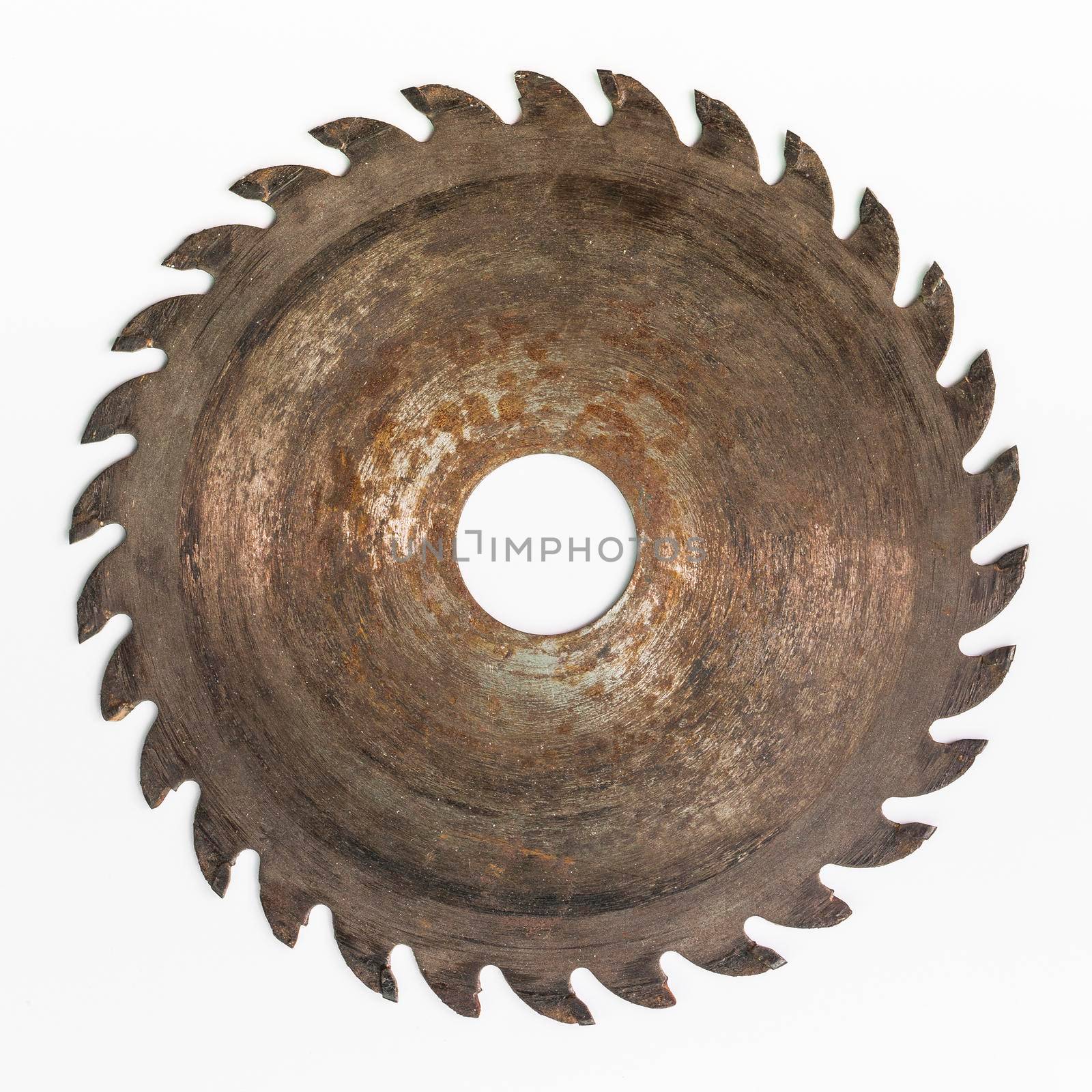 Concrete cutting blade on a white background by titipong