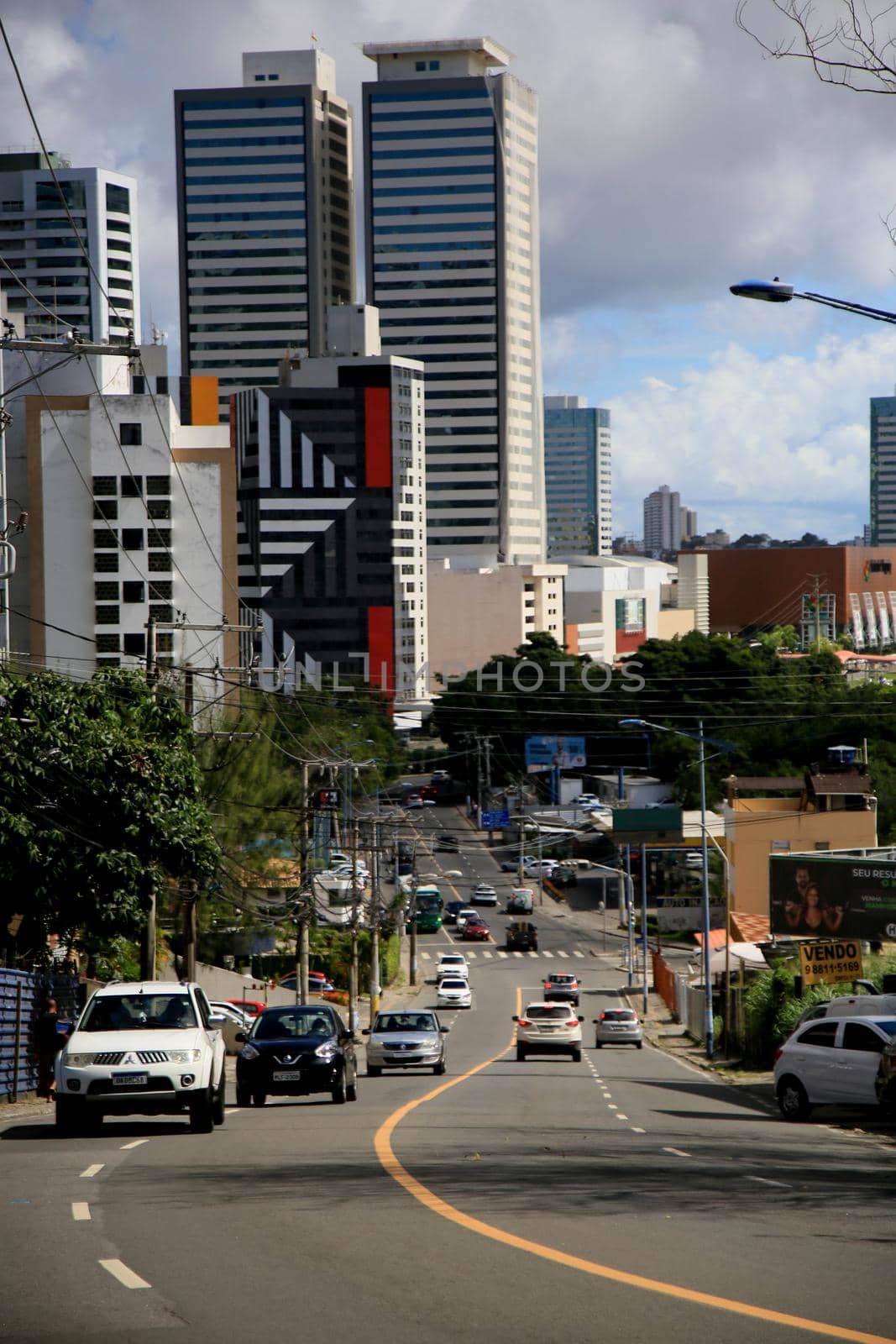 salvador, bahia, brazil - july 20, 2021: facade of residential building in the district of Stiep in the city of Salvador.