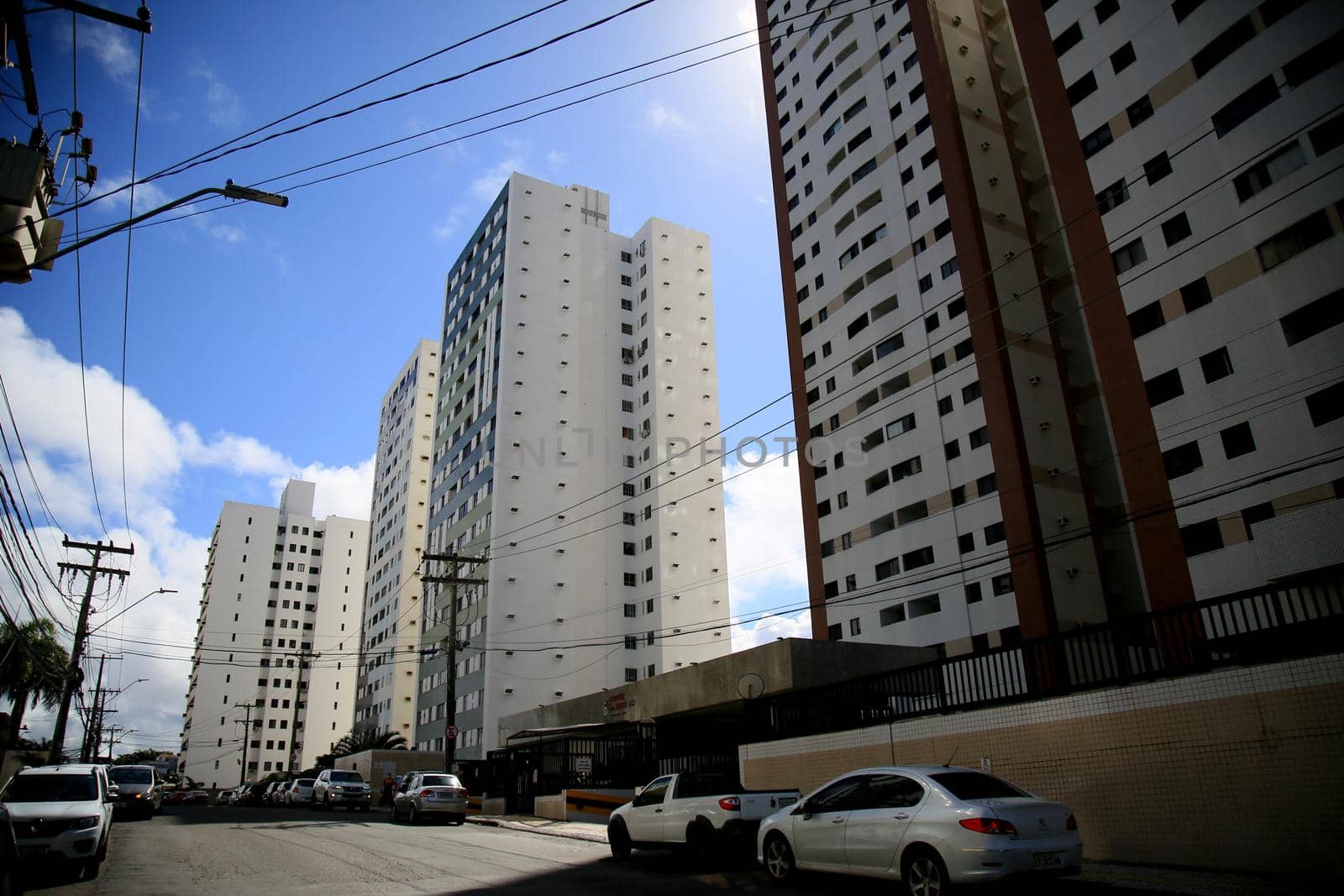 salvador, bahia, brazil - july 20, 2021: facade of residential building in the district of Stiep in the city of Salvador.