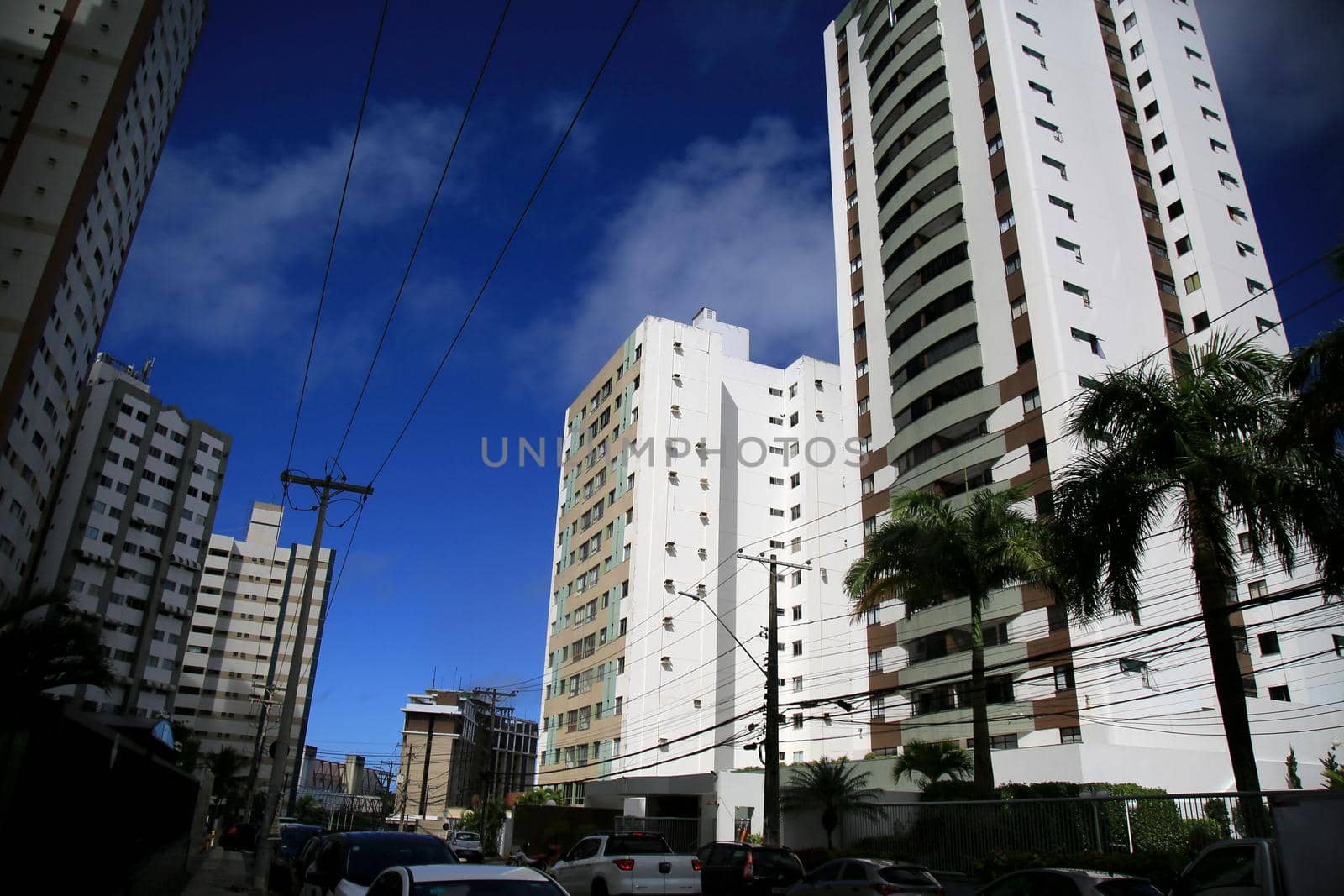 salvador, bahia, brazil - july 20, 2021: facade of residential building in the district of Stiep in the city of Salvador.