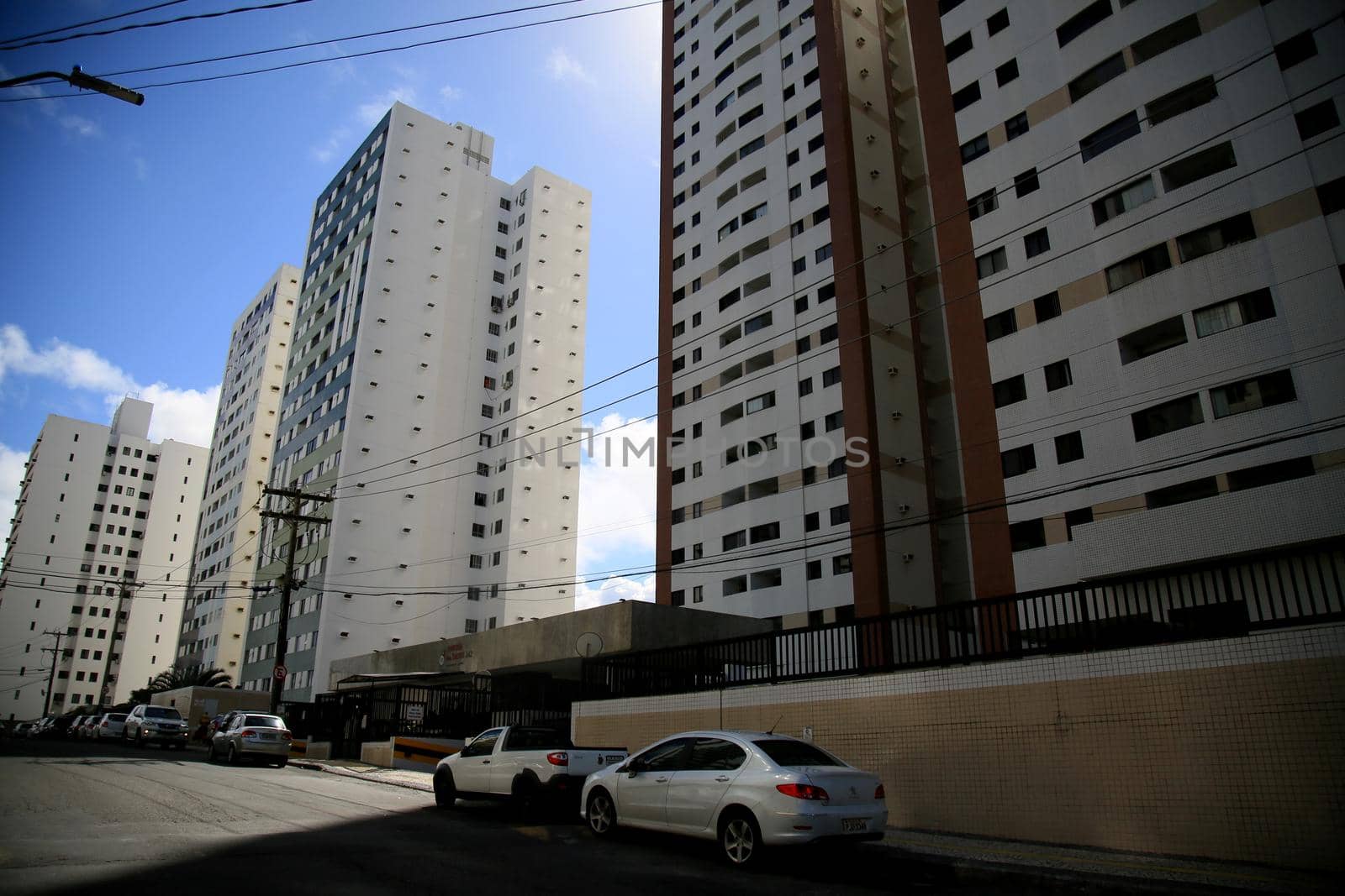 salvador, bahia, brazil - july 20, 2021: facade of residential building in the district of Stiep in the city of Salvador.