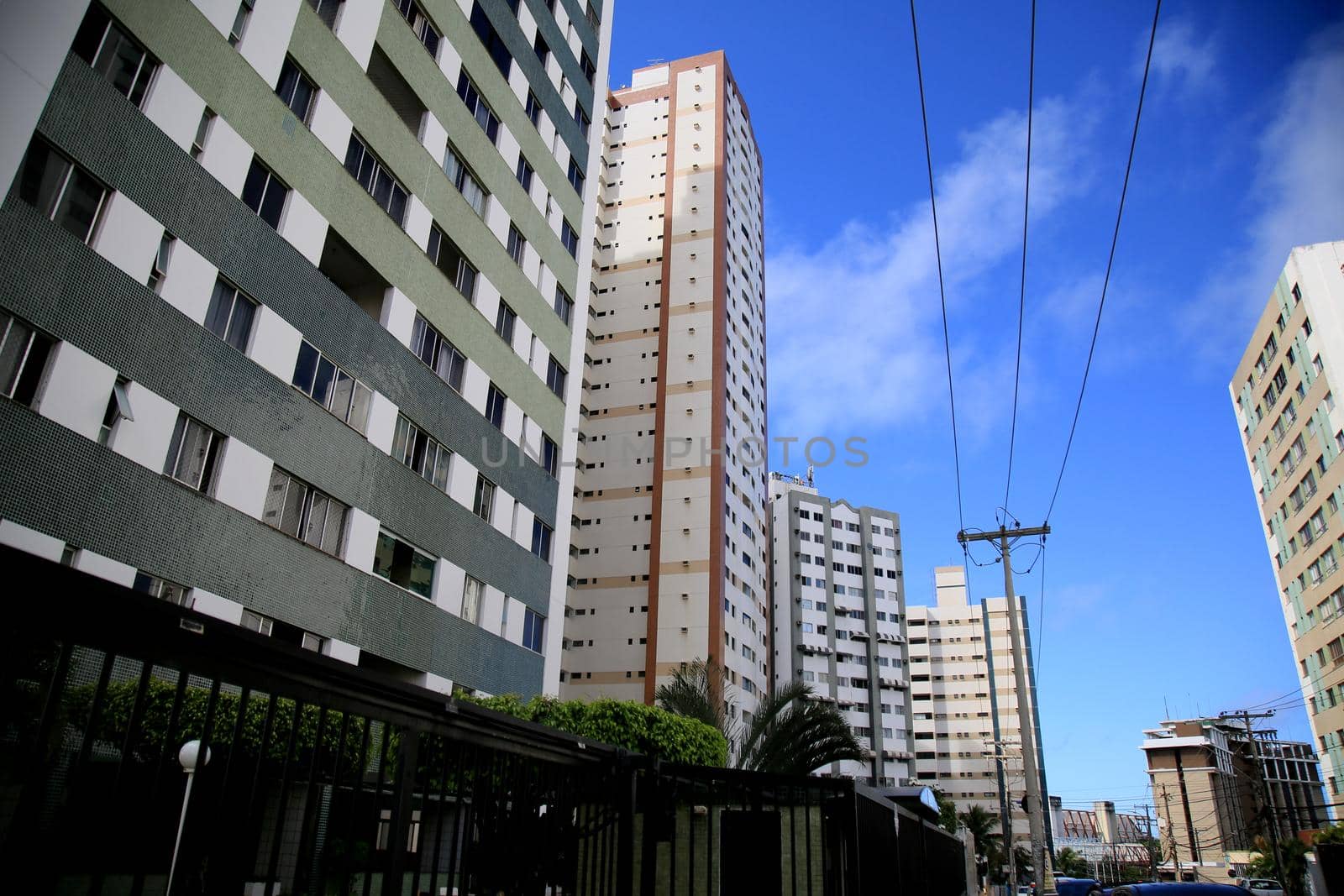 salvador, bahia, brazil - july 20, 2021: facade of residential building in the district of Stiep in the city of Salvador.