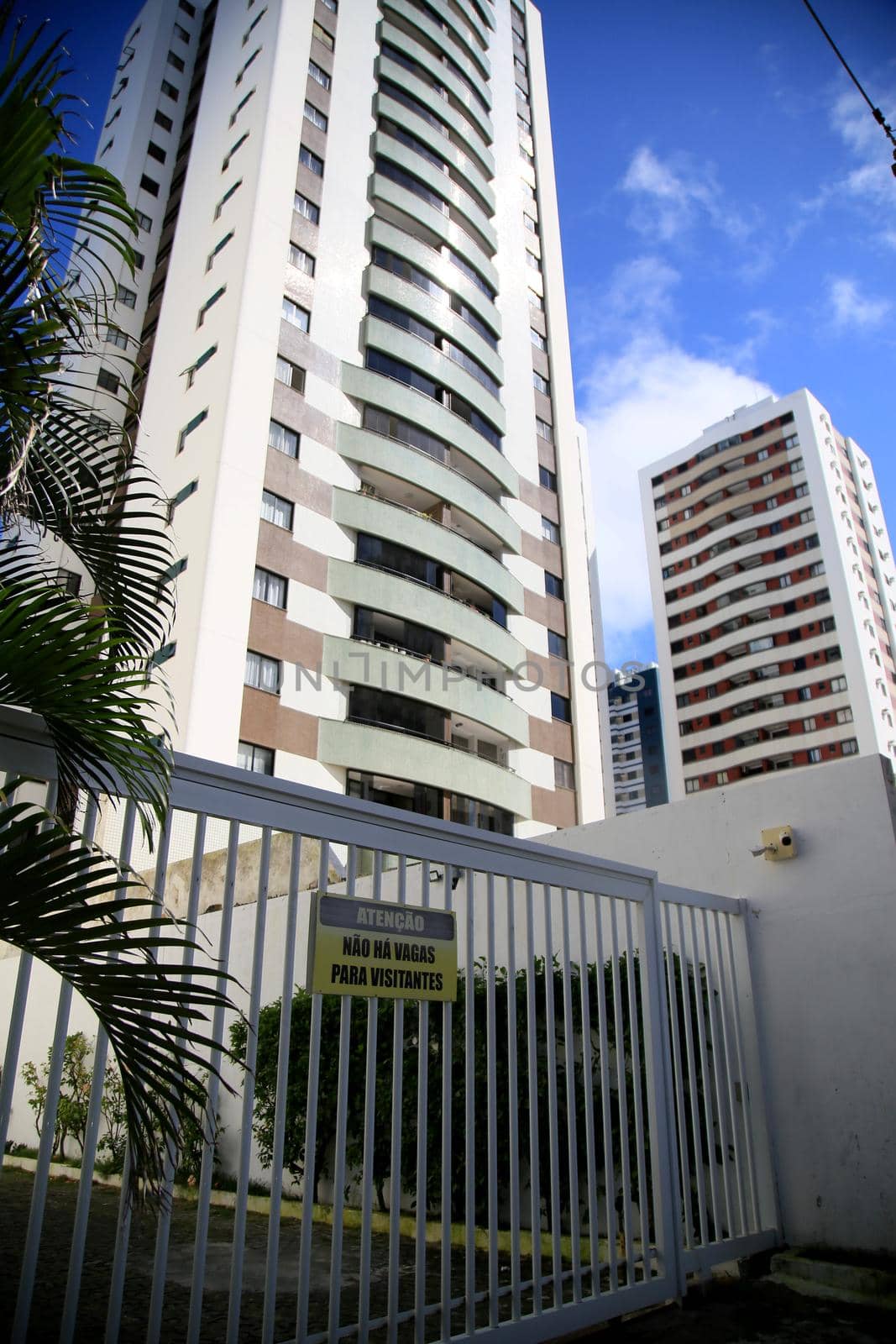 salvador, bahia, brazil - july 20, 2021: facade of residential building in the district of Stiep in the city of Salvador.