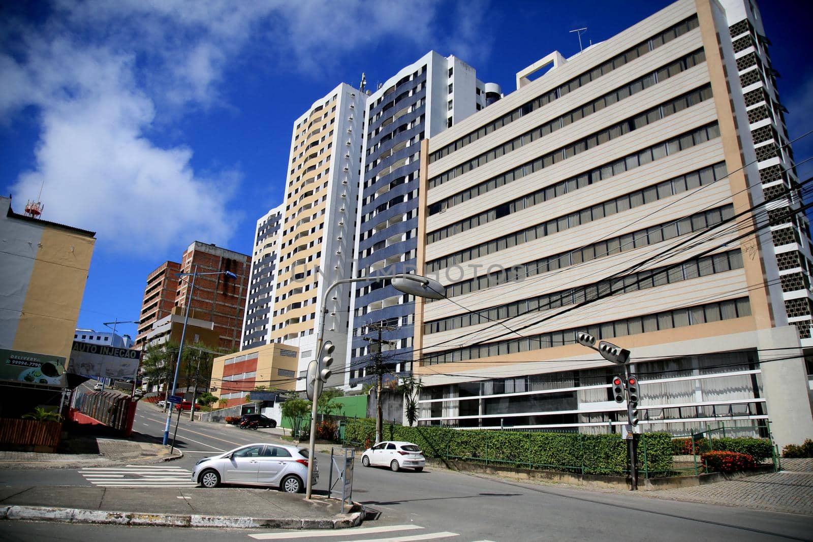 salvador, bahia, brazil - july 20, 2021: facade of residential building in the district of Stiep in the city of Salvador.