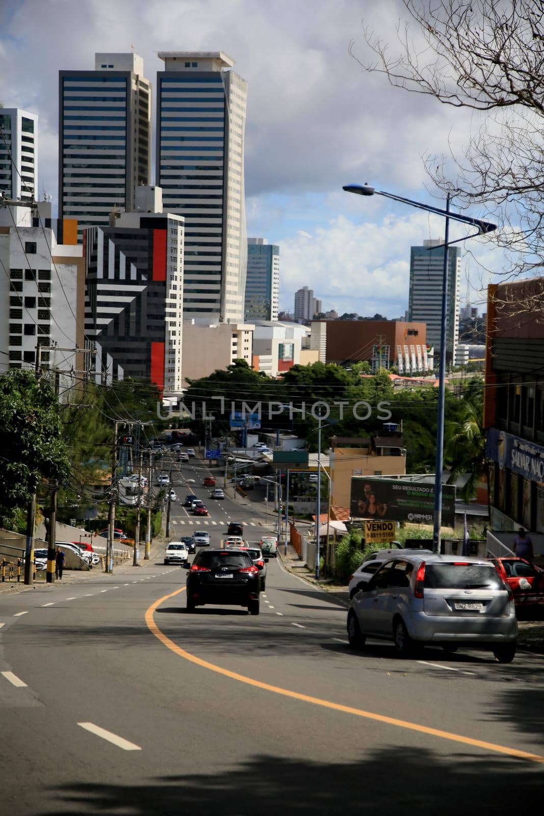 salvador, bahia, brazil - july 20, 2021: facade of residential building in the district of Stiep in the city of Salvador.