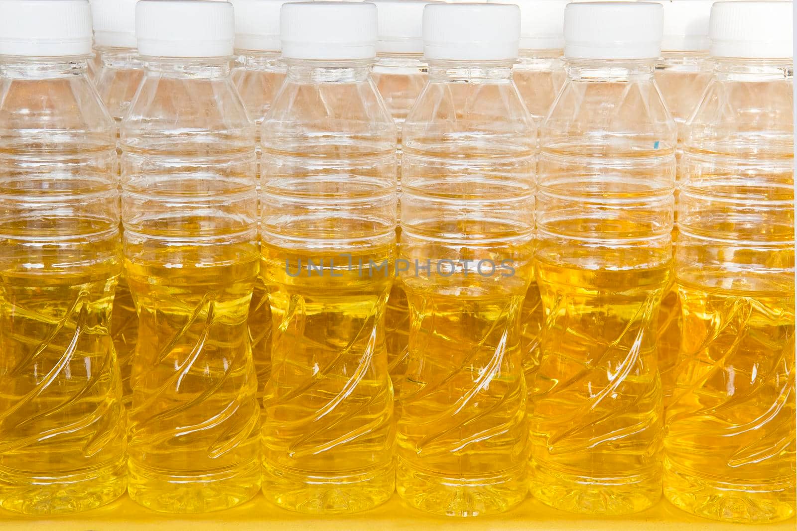 Oil bottle in factory