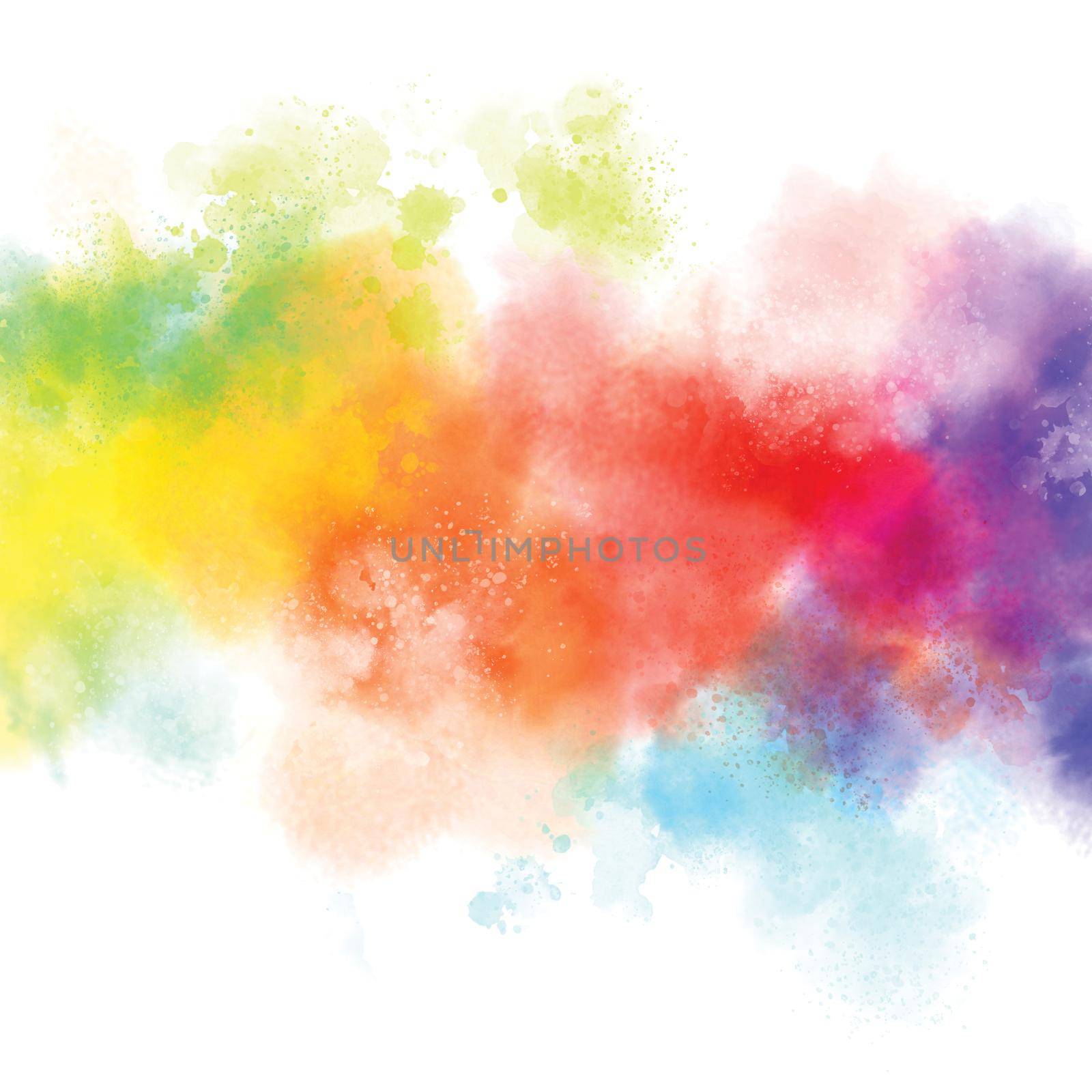 Cllorful watercolor on white background illustration by Myimagine
