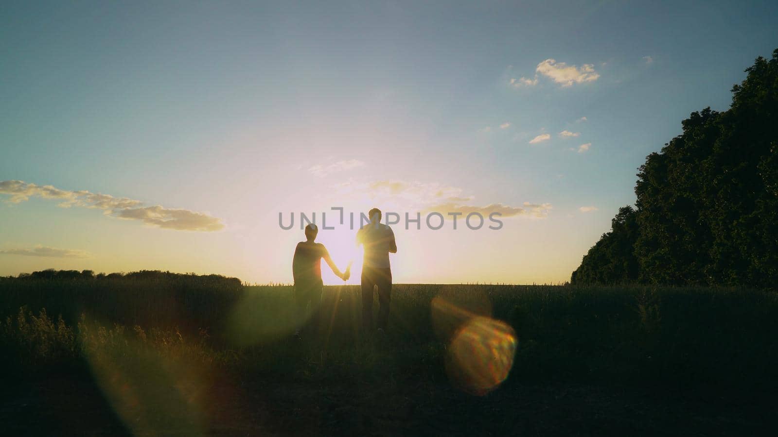 unequal marriage at sundown concept. by VadosLoginov